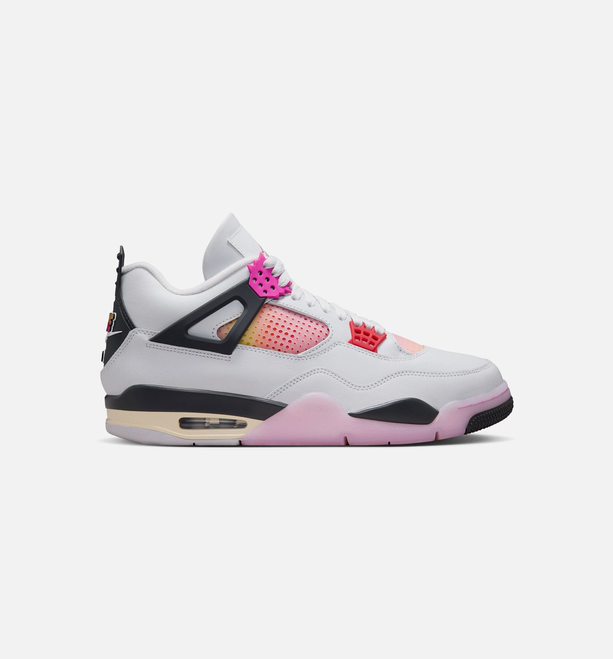 Air Jordan 4 Retro Comic Mens Lifestyle Shoe - Off White/Fire Pink/Anthracite