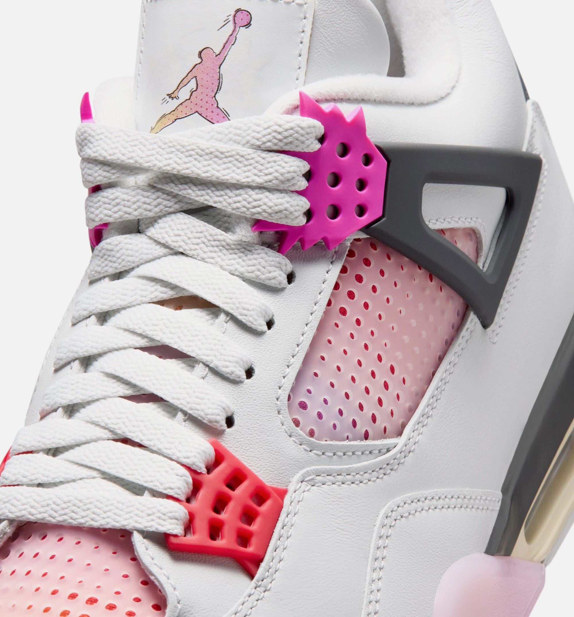 Air Jordan 4 Retro Comic Mens Lifestyle Shoe - Off White/Fire Pink/Anthracite