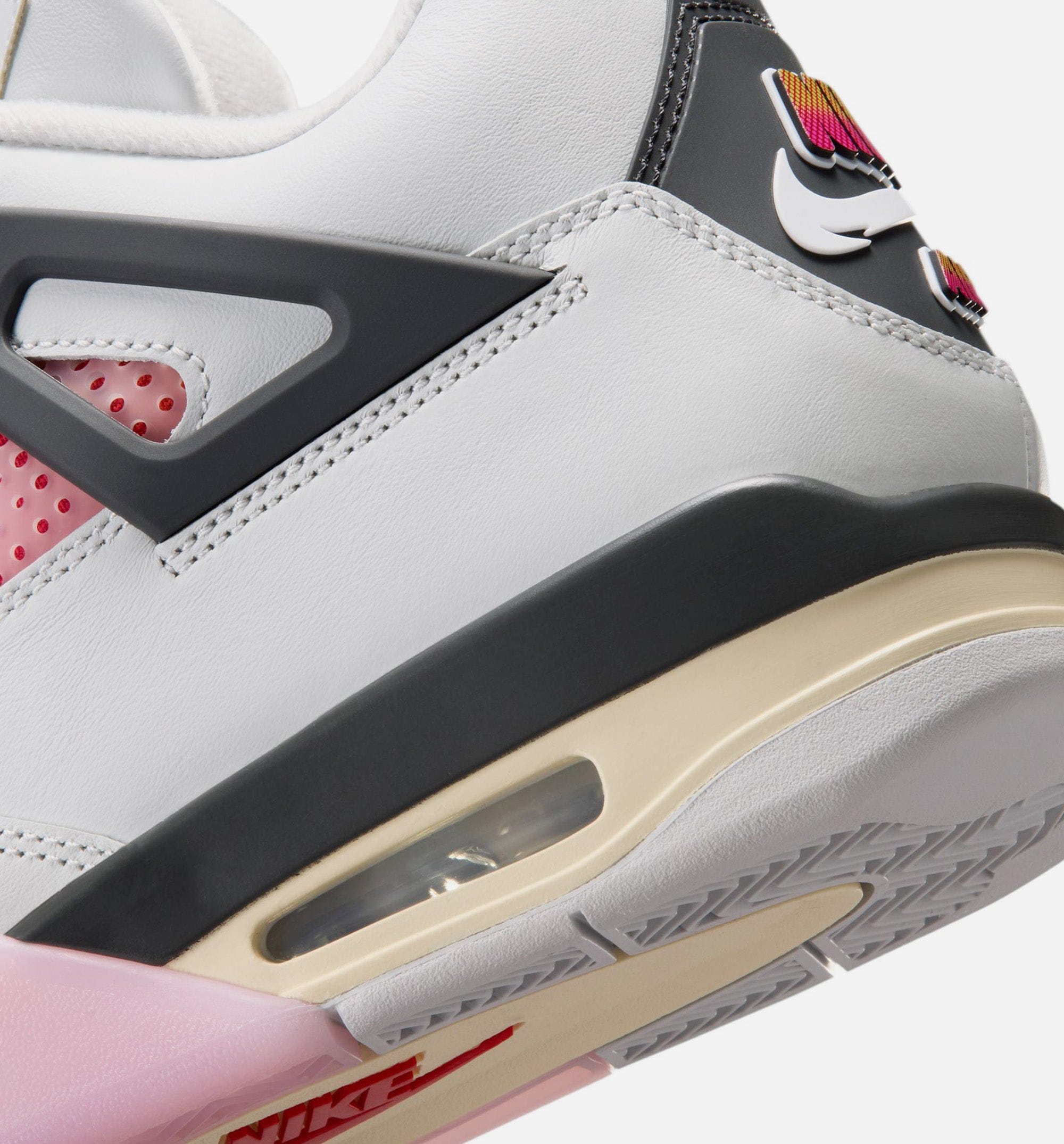 Air Jordan 4 Retro Comic Mens Lifestyle Shoe - Off White/Fire Pink/Anthracite