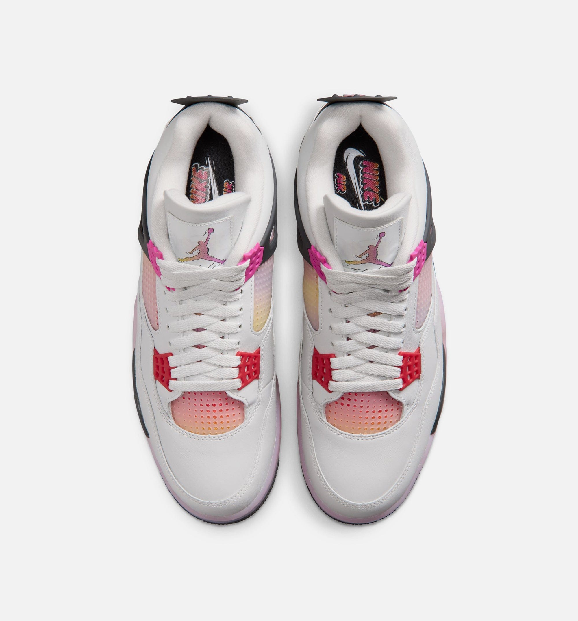 Air Jordan 4 Retro Comic Mens Lifestyle Shoe - Off White/Fire Pink/Anthracite