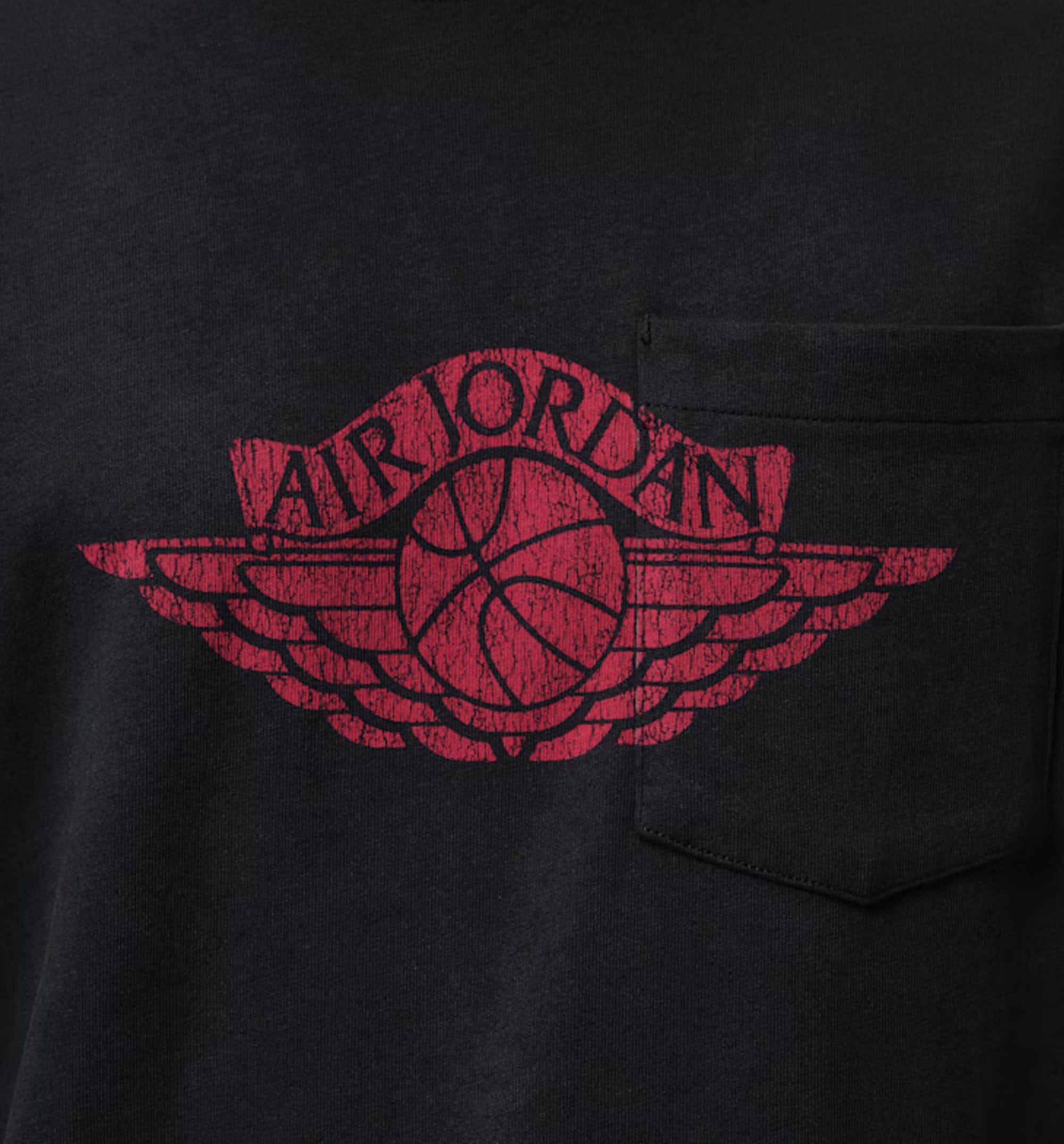 Air Jordan Flight Essentials Pocket Mens Short Sleeve Shirt - Black/University Red