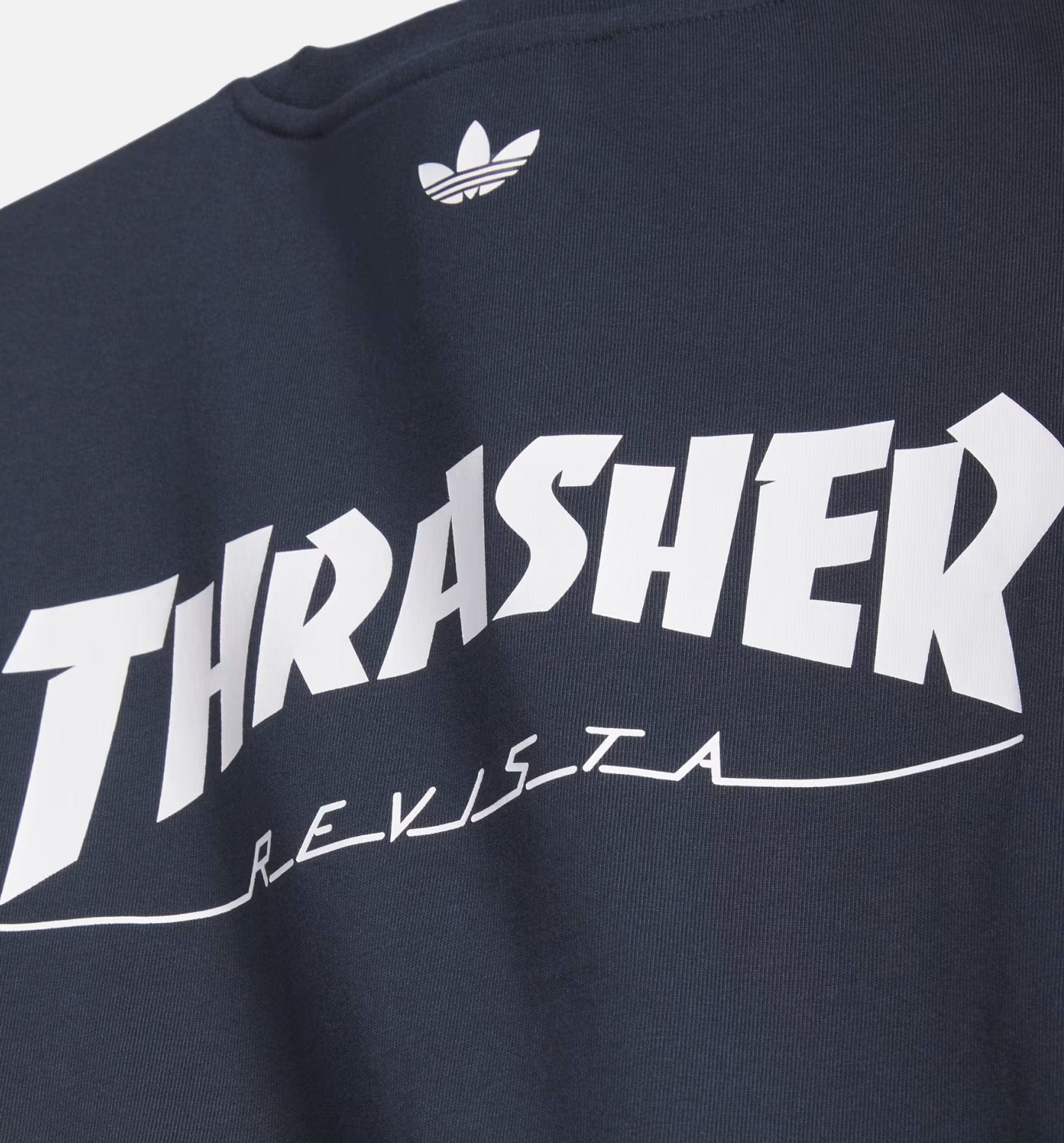 adidas Thrasher X AFA Mens Short Sleeve Shirt - Navy/White