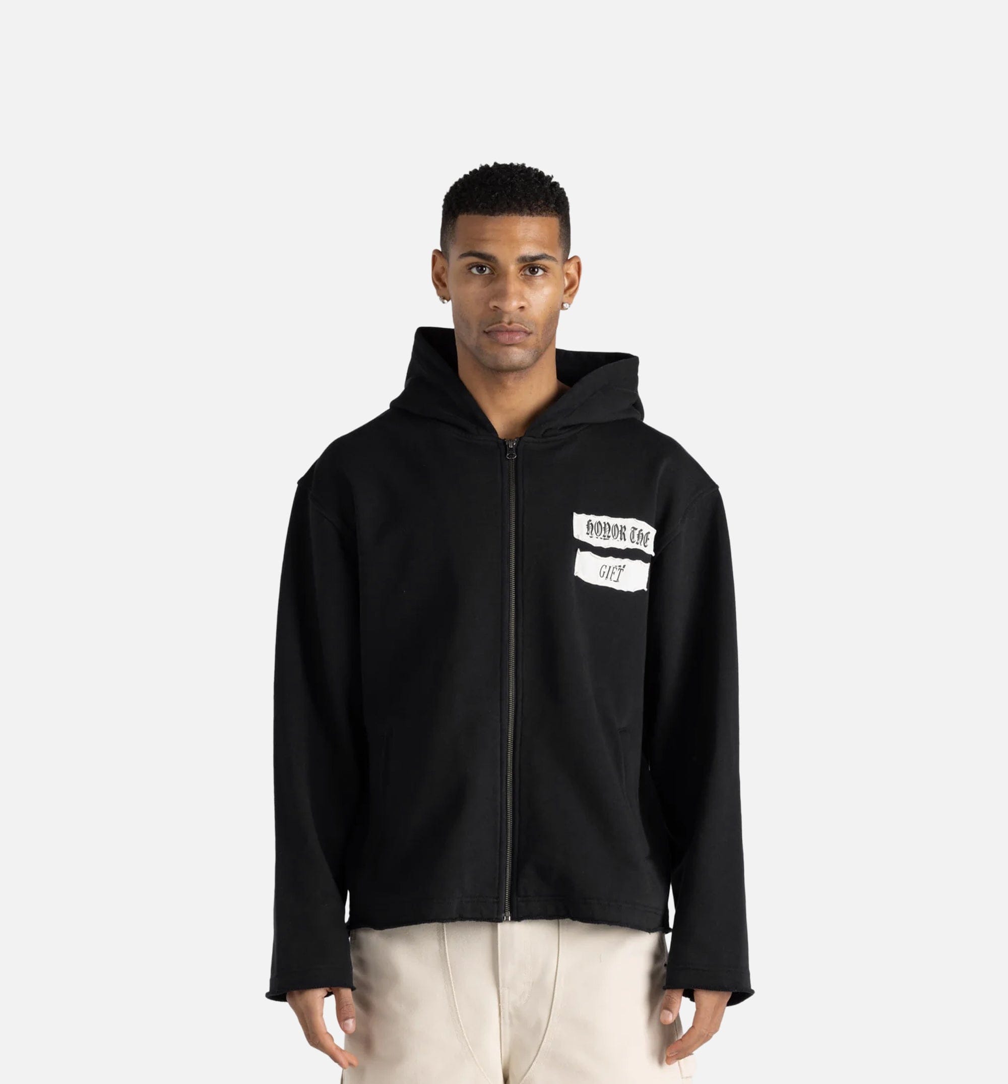 HONOR Running Since 1988 Zip Mens Hoodie - Black