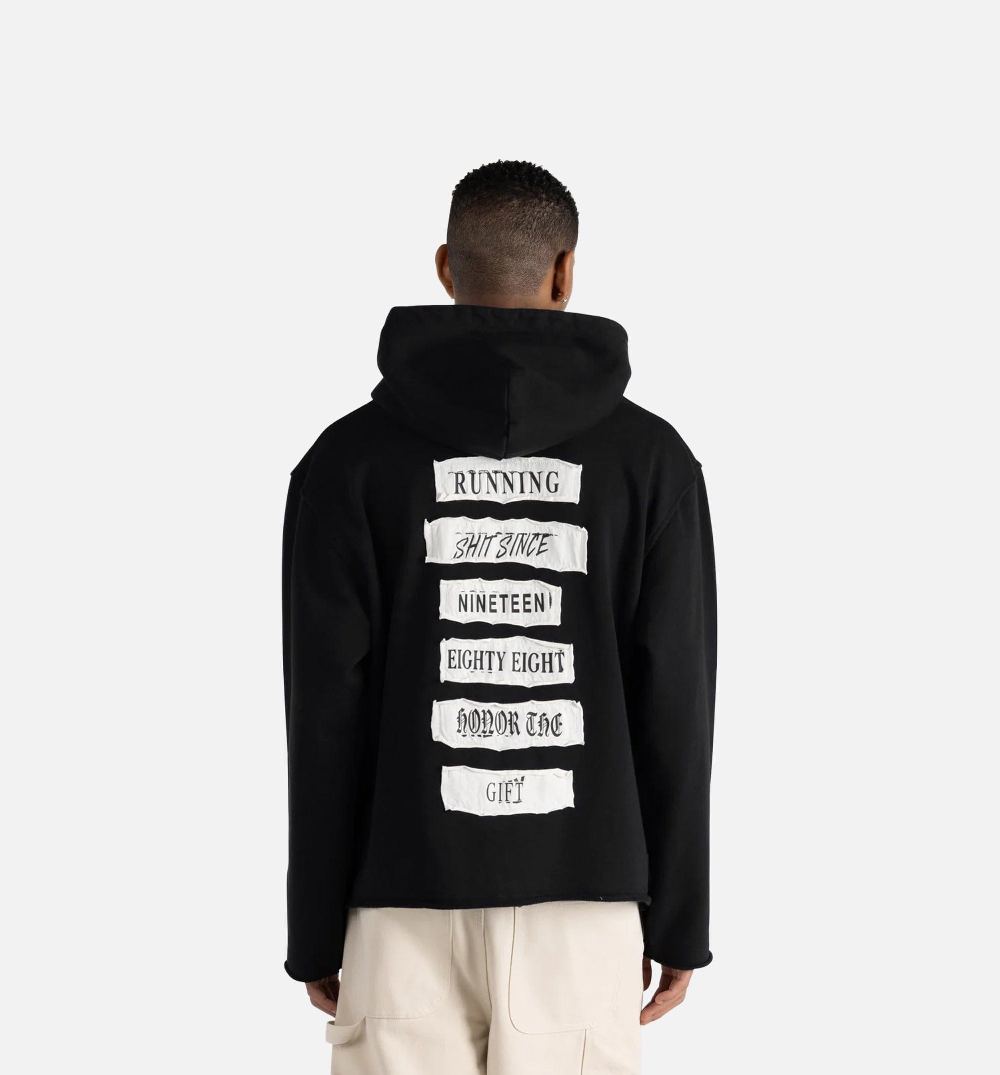 HONOR Running Since 1988 Zip Mens Hoodie - Black