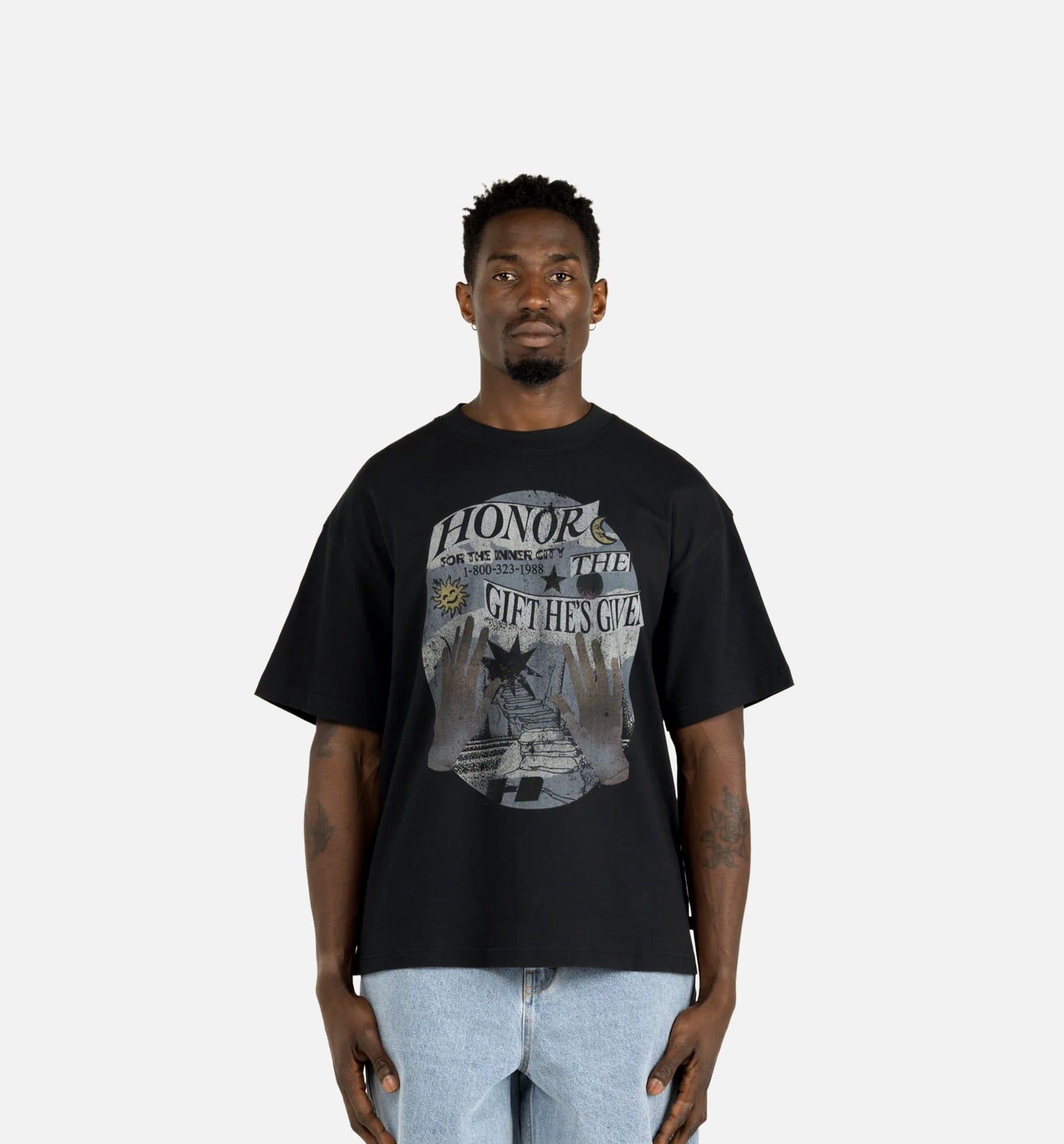 HONOR Gift He's Given Short Sleeve Shirt - Black