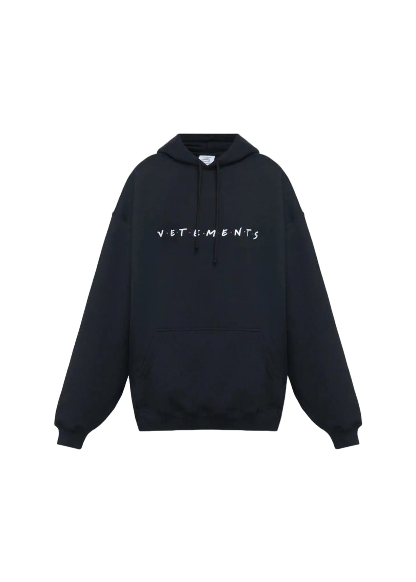 Vetements Embroidered Logo Hoodie – Black