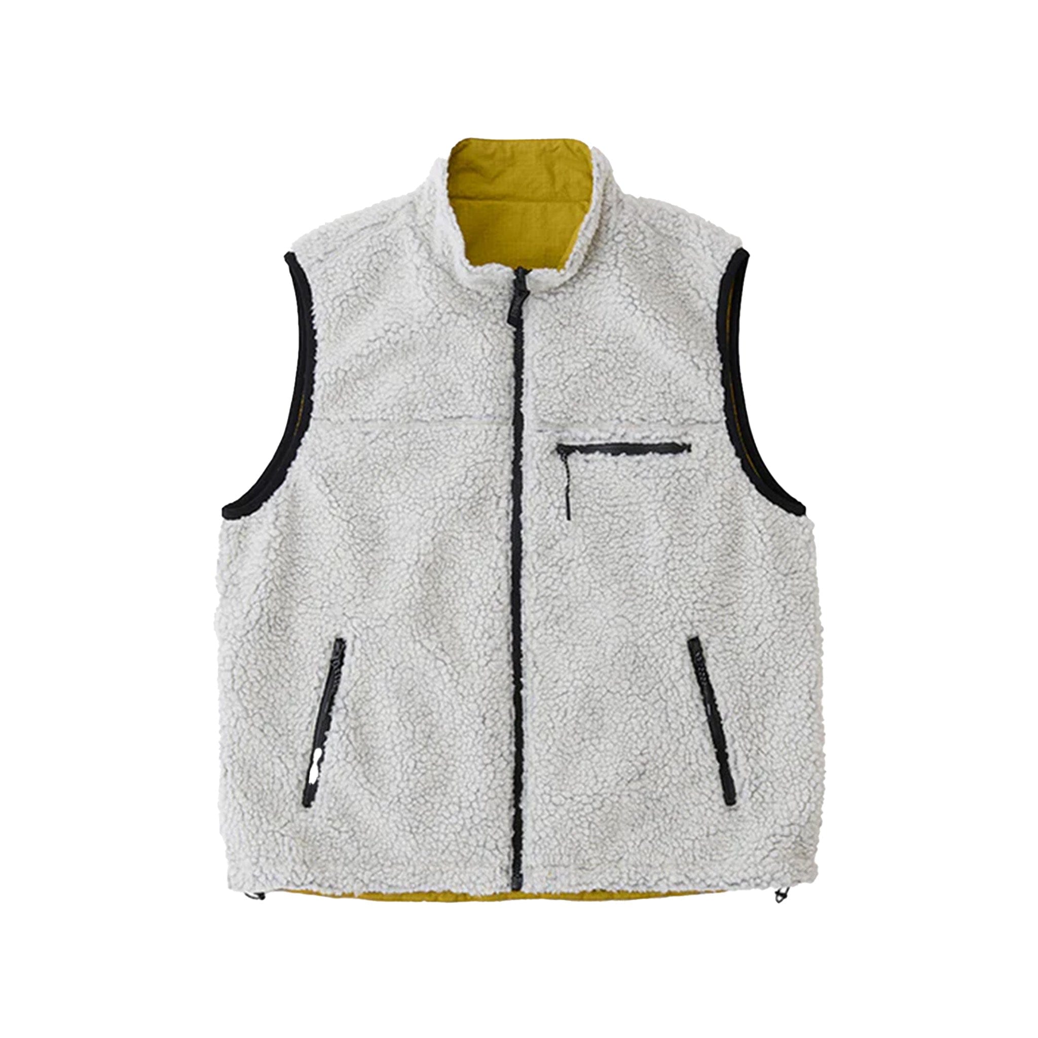 Gramicci Reversible Sherpa Vest – Natural/Chartreuse