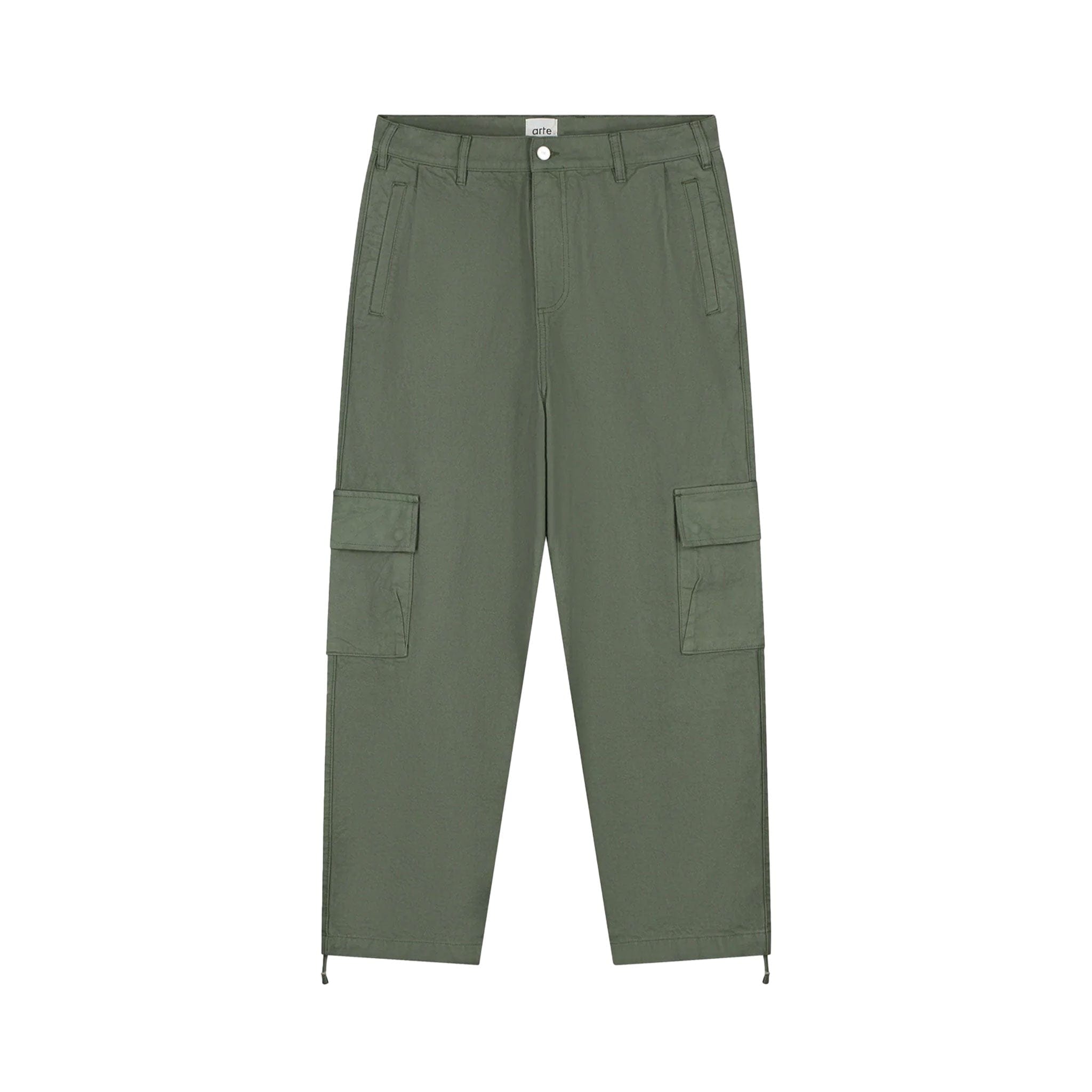 ARTE Low Cargo Pants – Green
