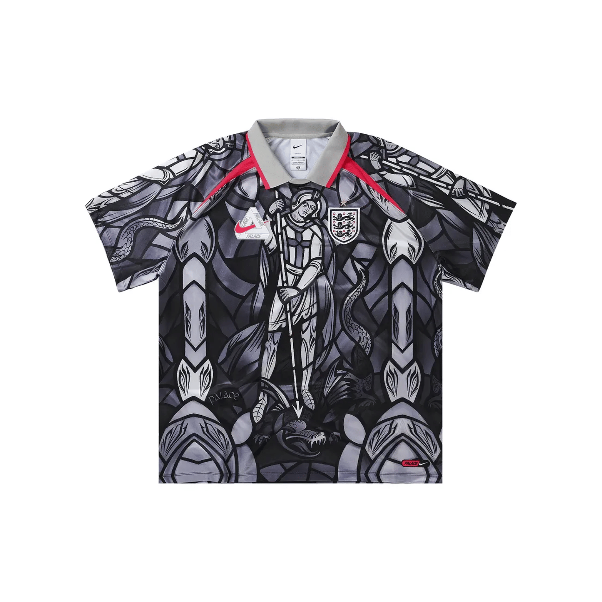 Palace Nike x Palace England Dri-FIT Football Jersey Pewter Grey/Bright Crimson (SS26)