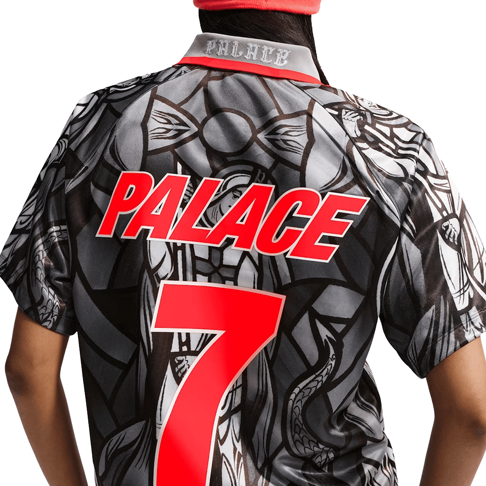 Palace Nike x Palace England Dri-FIT Football Jersey Pewter Grey/Bright Crimson (SS26)