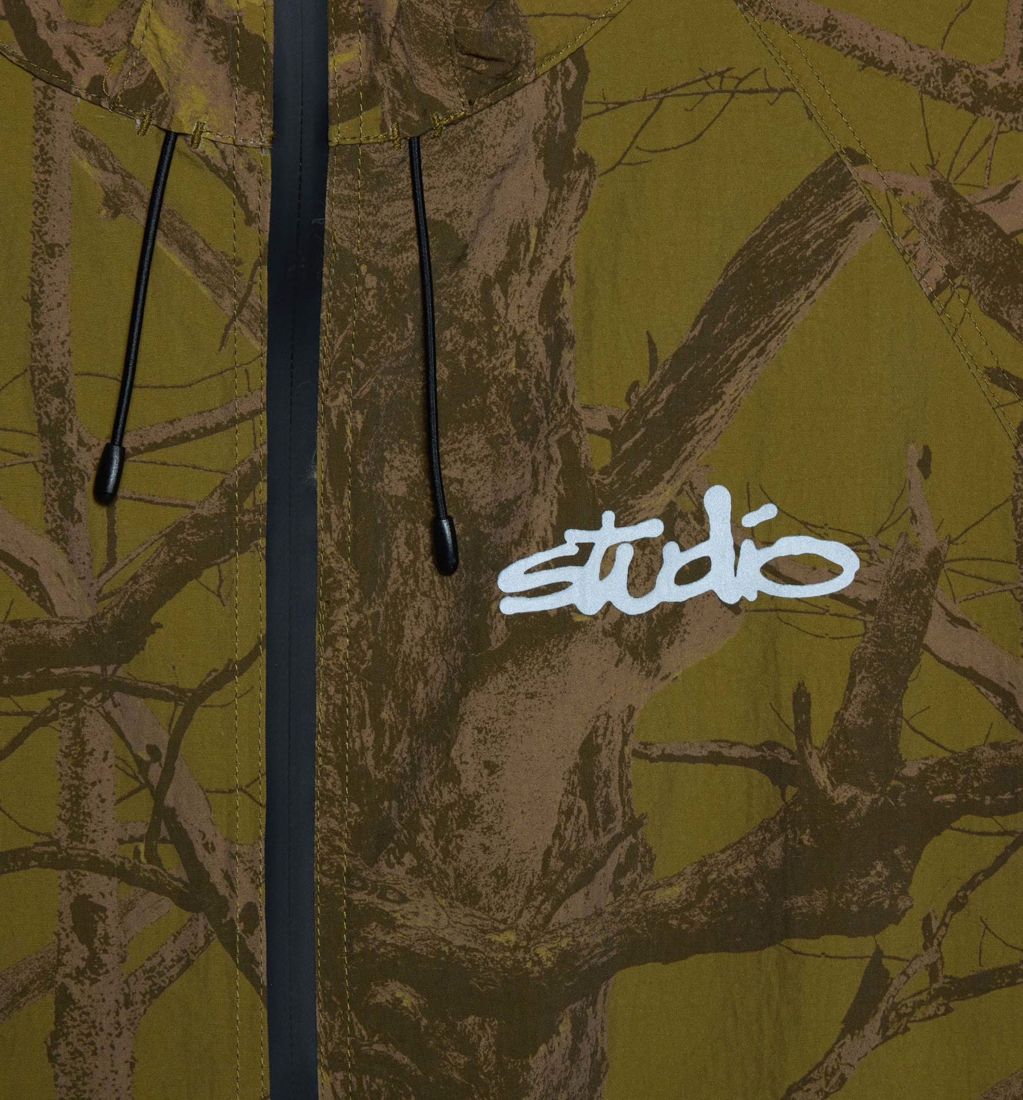 SUPERVISION Studio Camo Windbreaker Mens Jacket - Tree Camo Gold