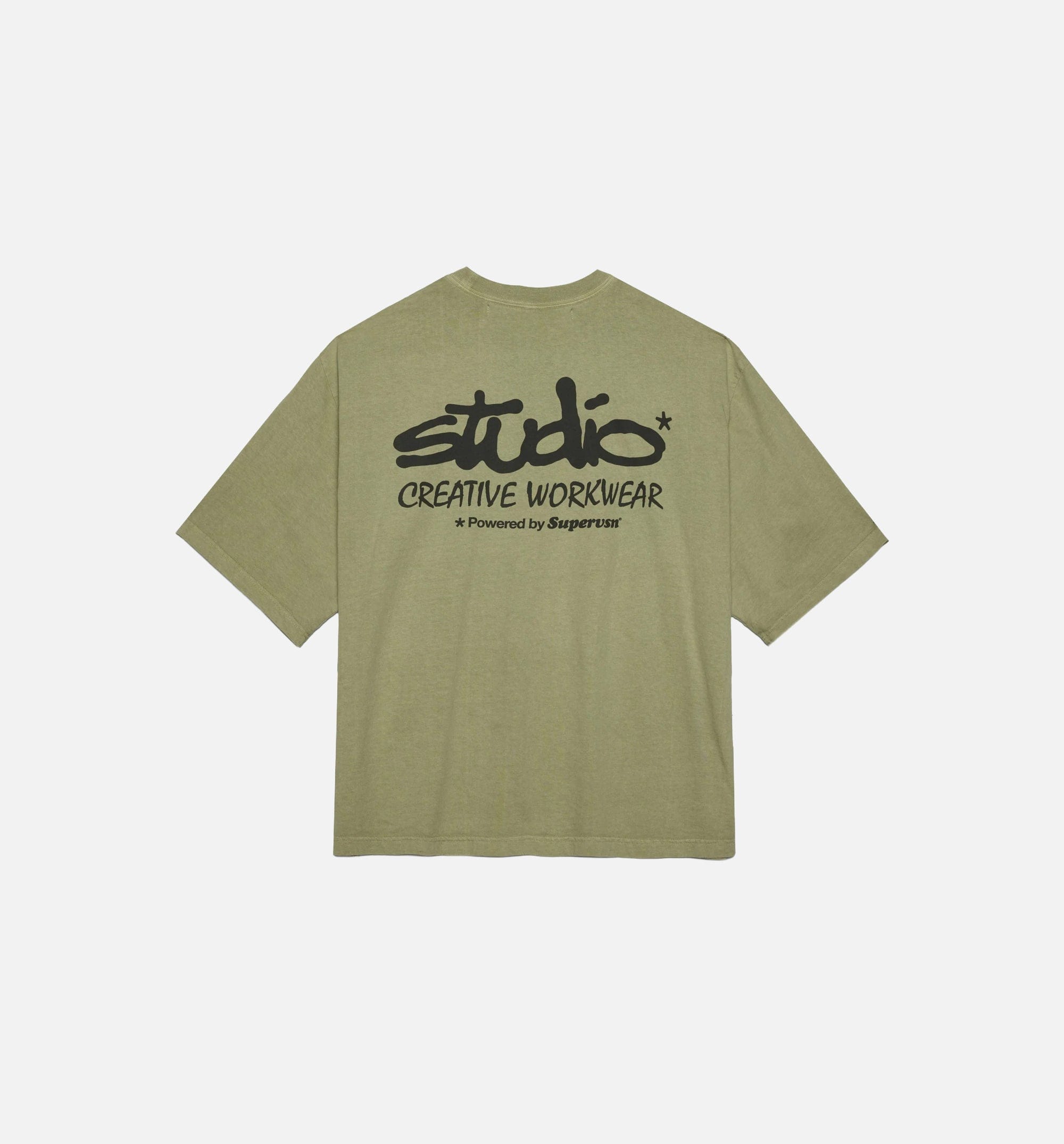 SUPERVISION Studio CWW Logo Mens Short Sleeve Shirt - Green