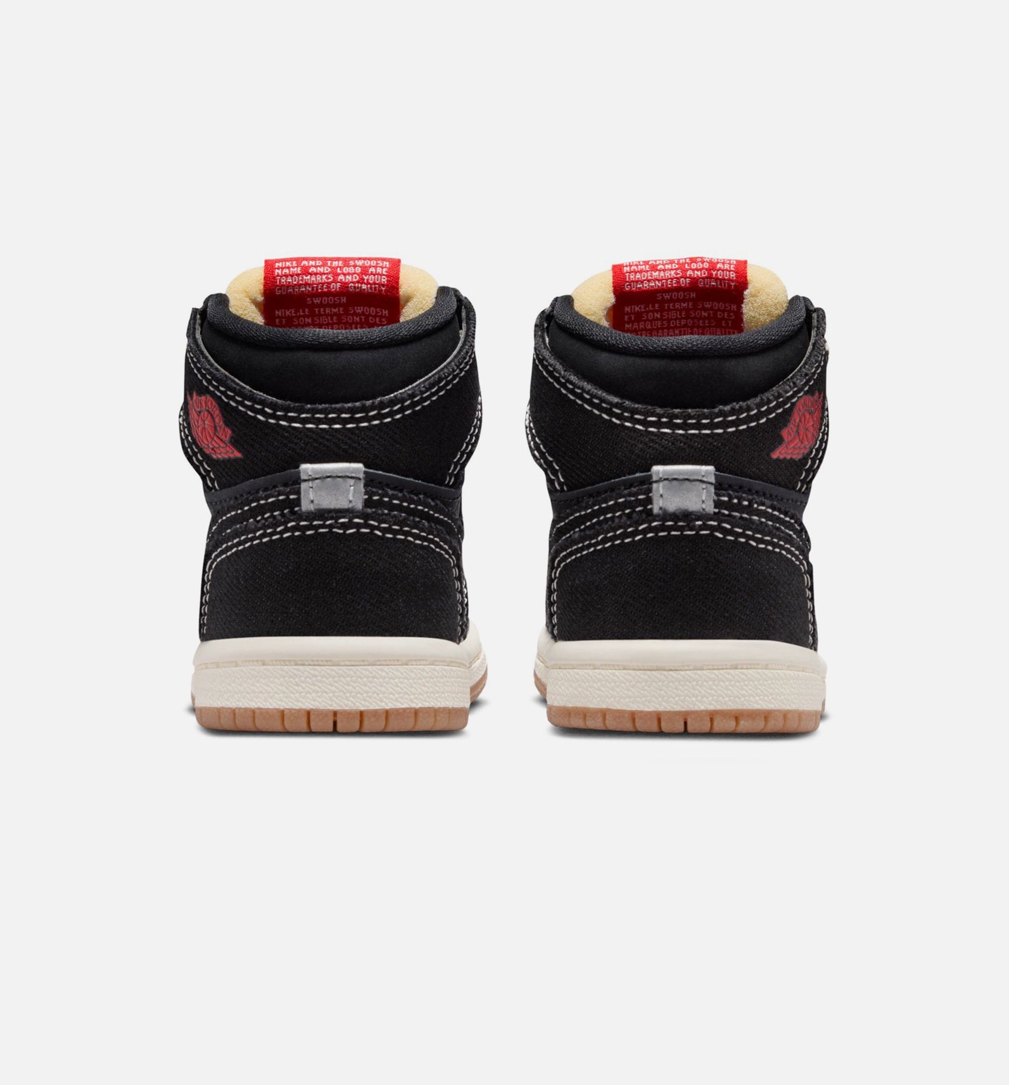 Air Jordan 1 Retro High OG Flight Club Infant Toddler Lifestyle Shoe - Black/Sail/Gum Medium Brown/University Red