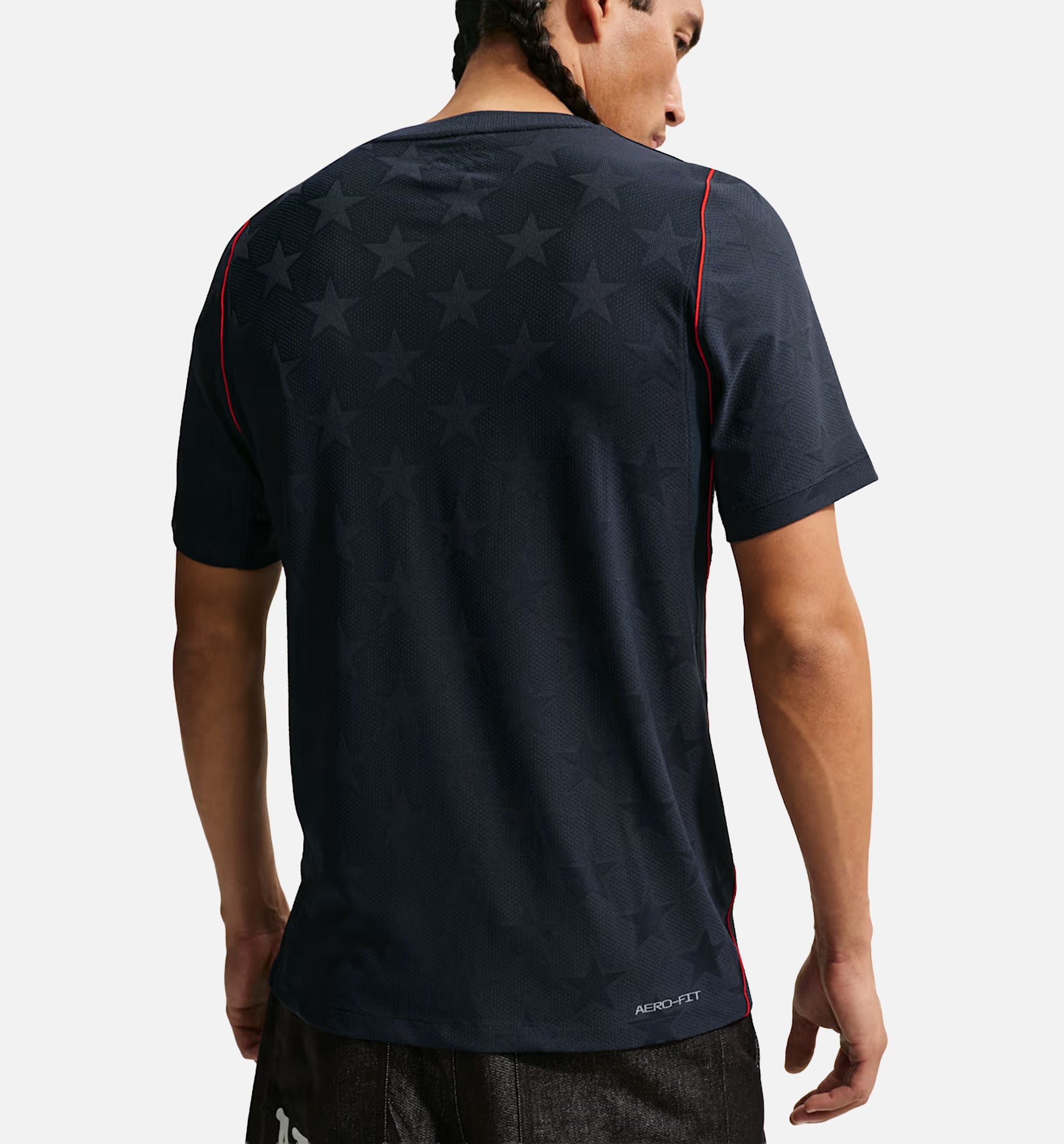 Nike USMNT 2026/27 Match Away Aero Fit Soccer Authentic Mens Jersey - Dark Obsidian/University Red/Pure Platinum