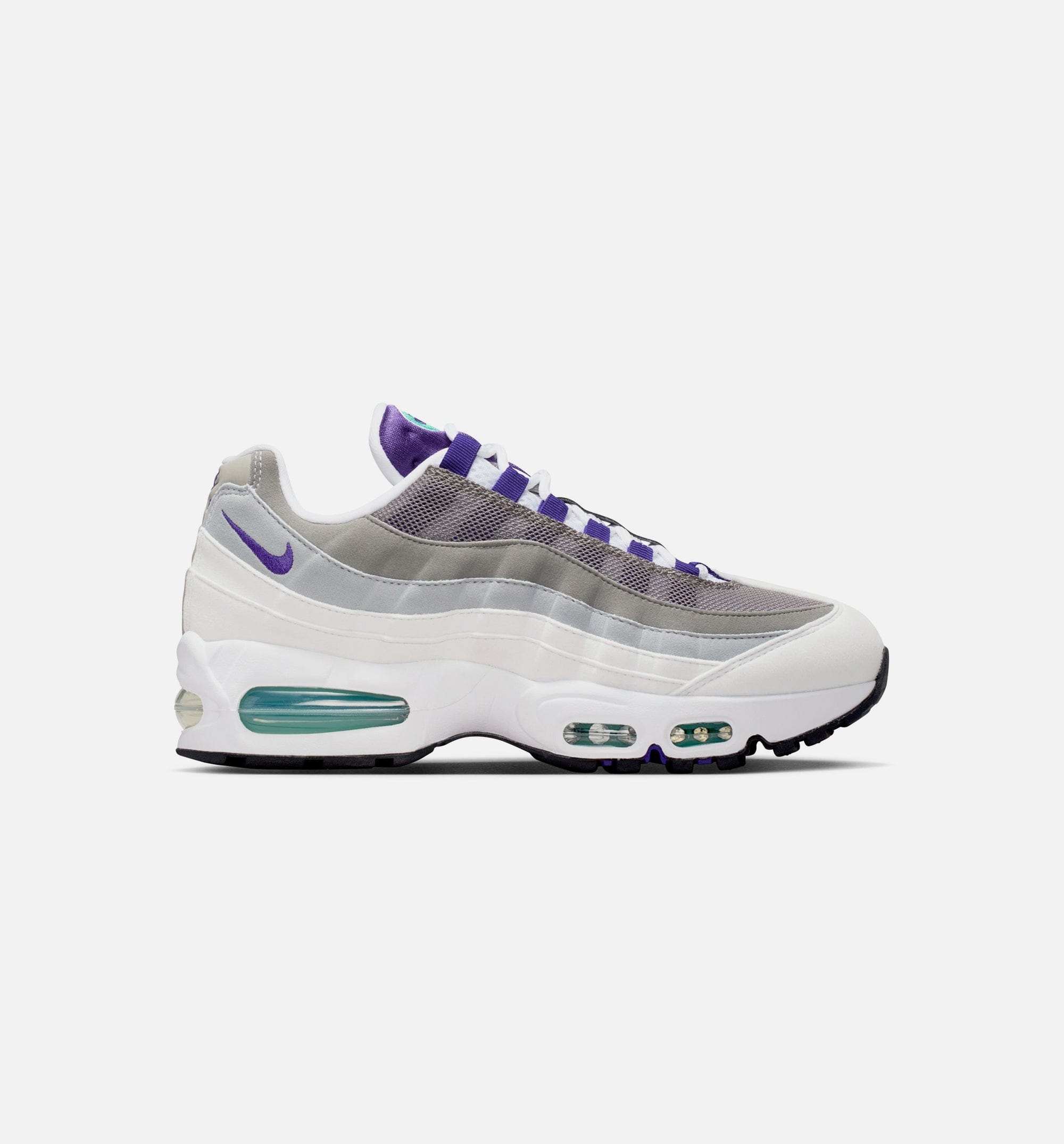 Nike Air Max 95 Big Bubble Grape Womens Lifestyle Shoe - White/Emerald Green/Wolf Grey/Court Purple