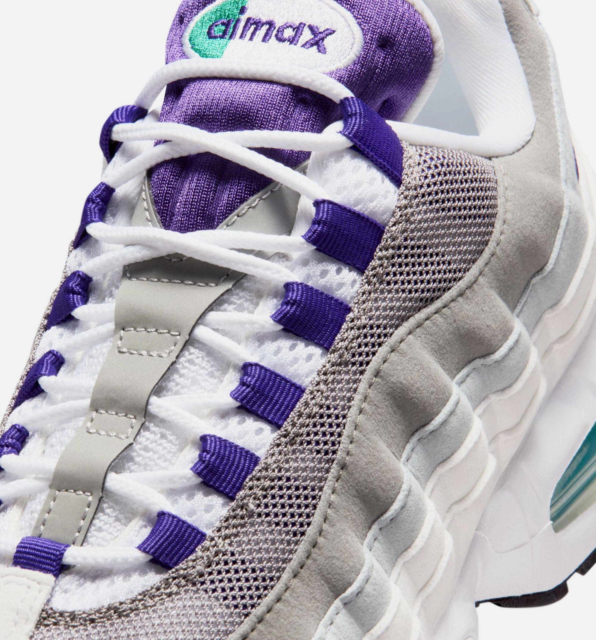 Nike Air Max 95 Big Bubble Grape Womens Lifestyle Shoe - White/Emerald Green/Wolf Grey/Court Purple