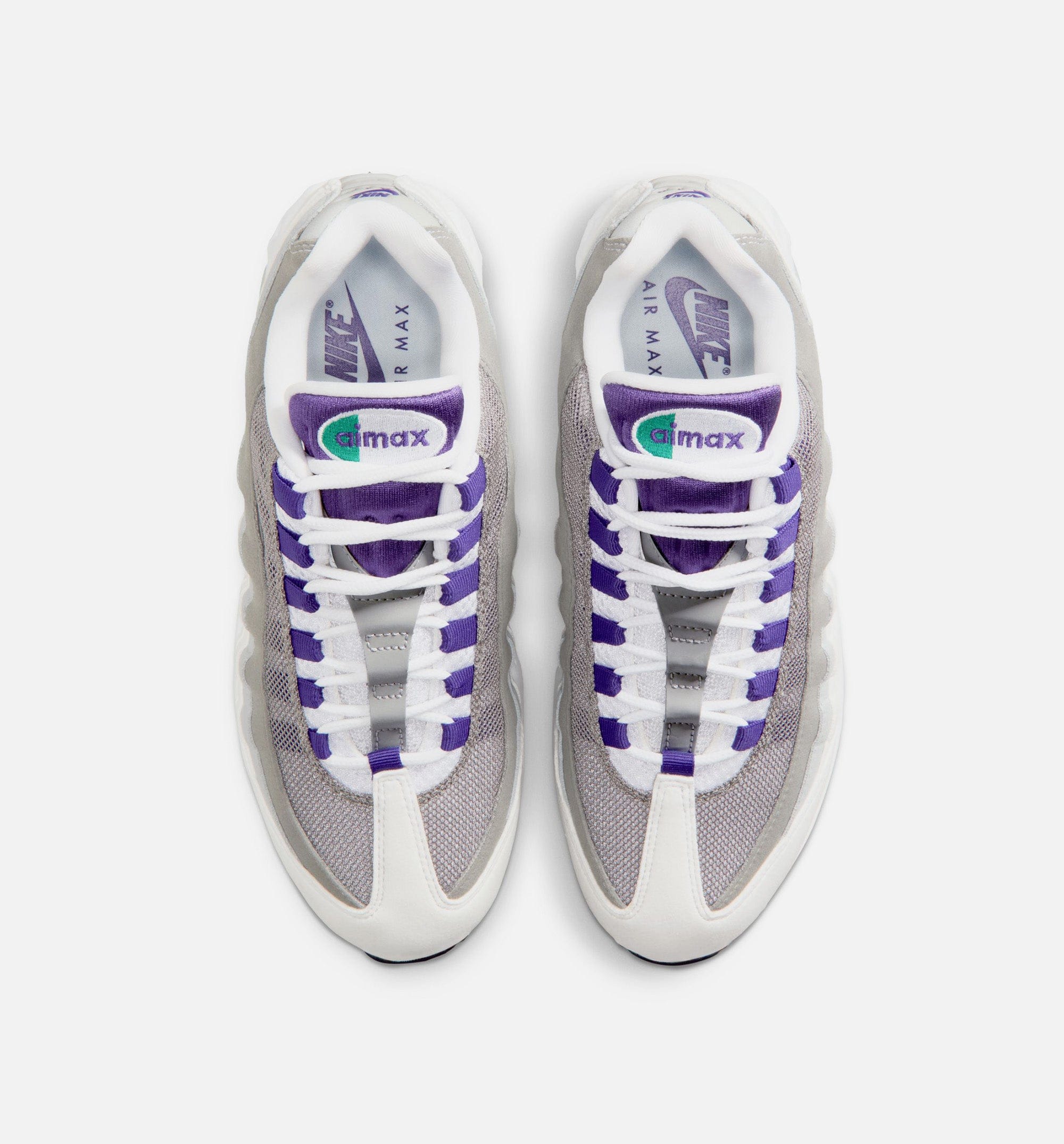 Nike Air Max 95 Big Bubble Grape Womens Lifestyle Shoe - White/Emerald Green/Wolf Grey/Court Purple