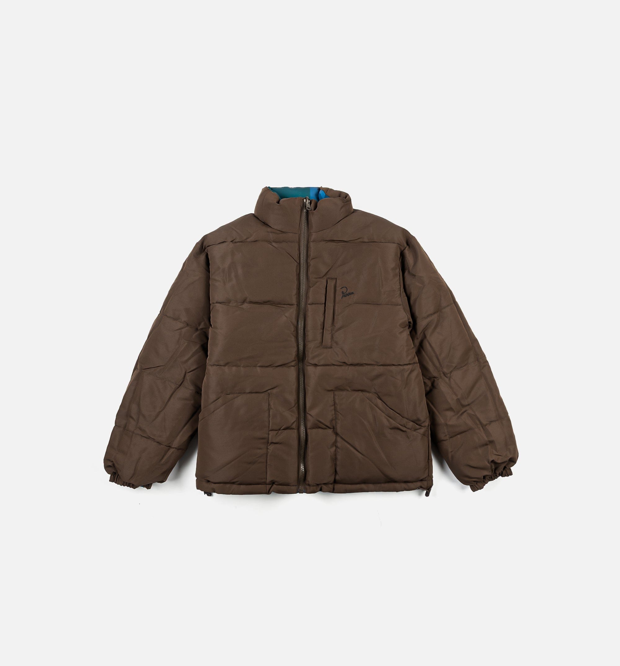parra Protect The Sun Reversible Puffer Mens Jacket - Purple/Blue
