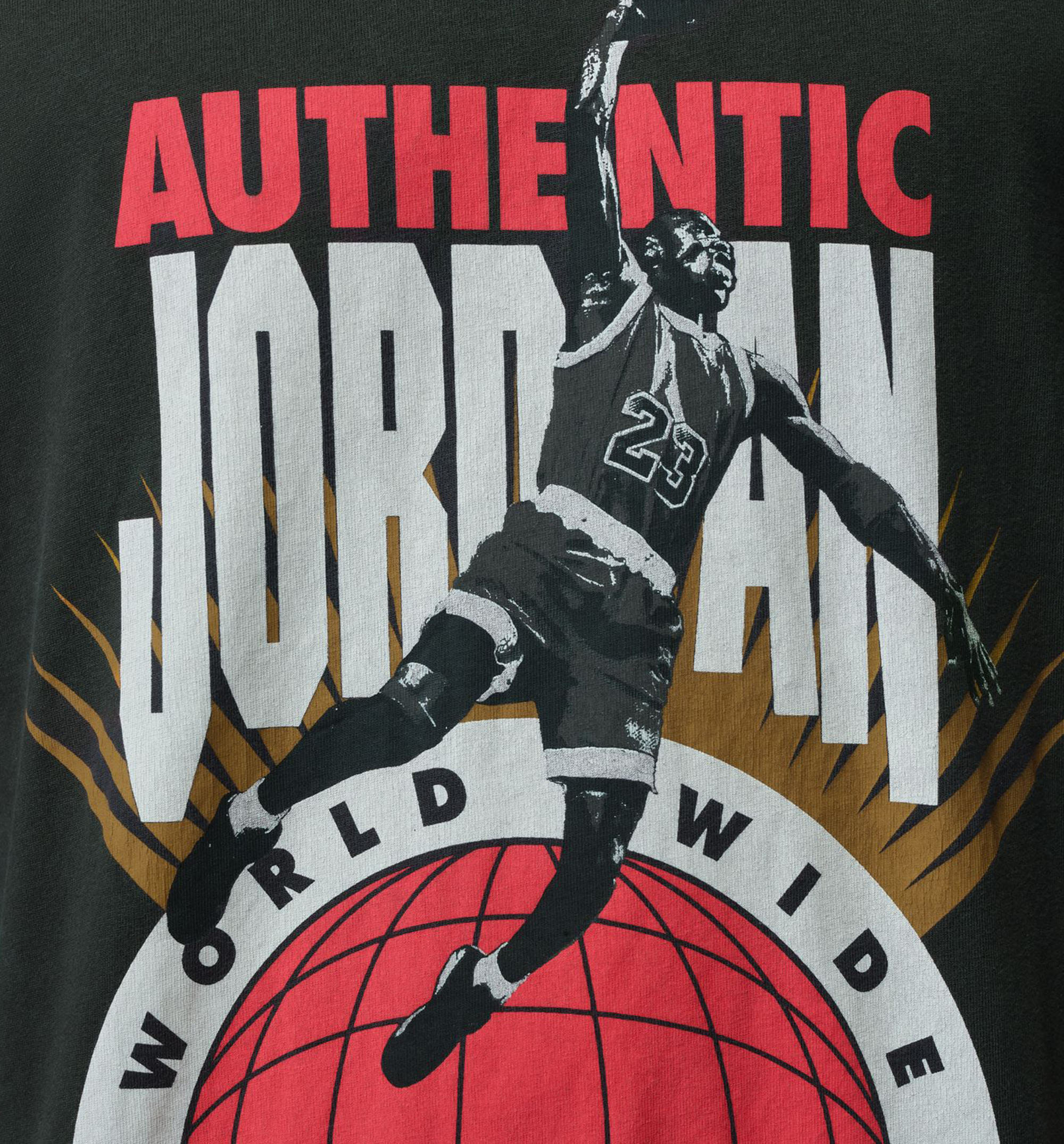 Air Jordan Oversized Reissue Mens Short Sleeve Shirt - Off Noir/Infrared 23