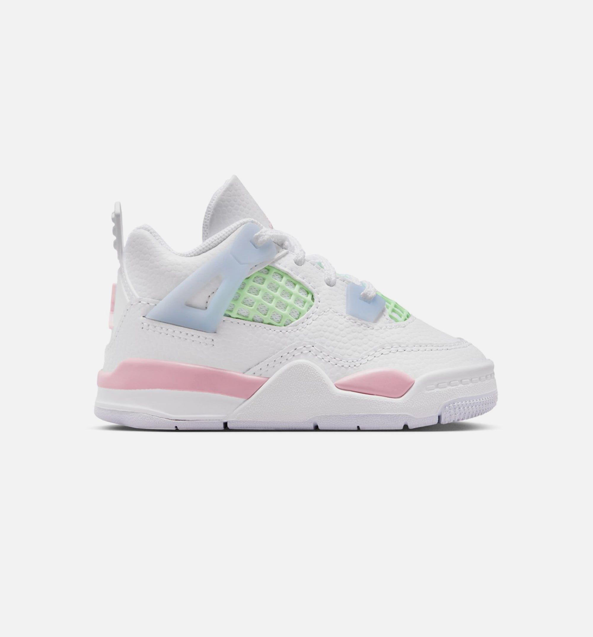 Air Jordan 4 Retro Medium Soft Pink Infant Toddler Lifestyle Shoe - White/Medium Soft Pink/Half Blue/Vapor