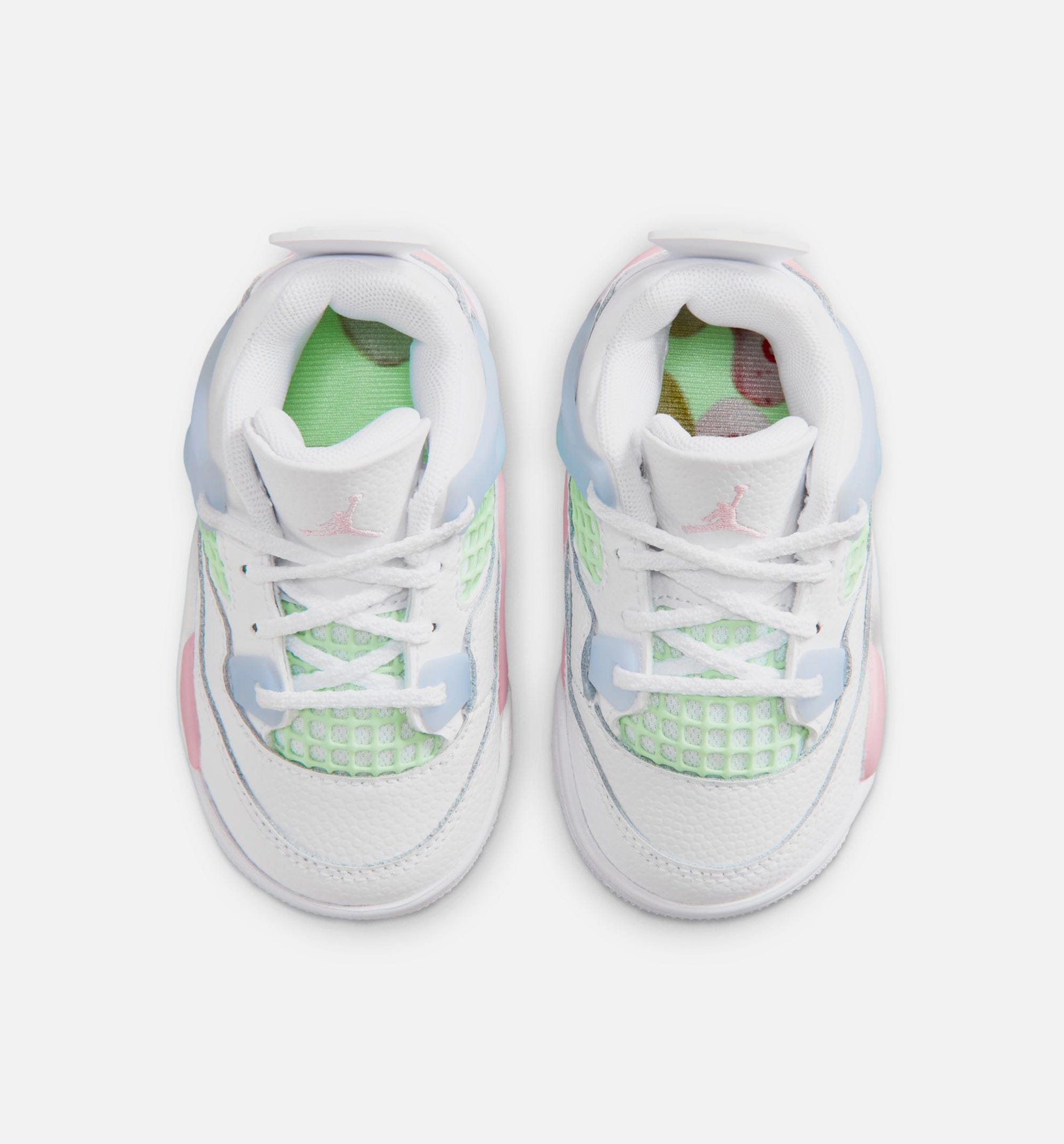 Air Jordan 4 Retro Medium Soft Pink Infant Toddler Lifestyle Shoe - White/Medium Soft Pink/Half Blue/Vapor