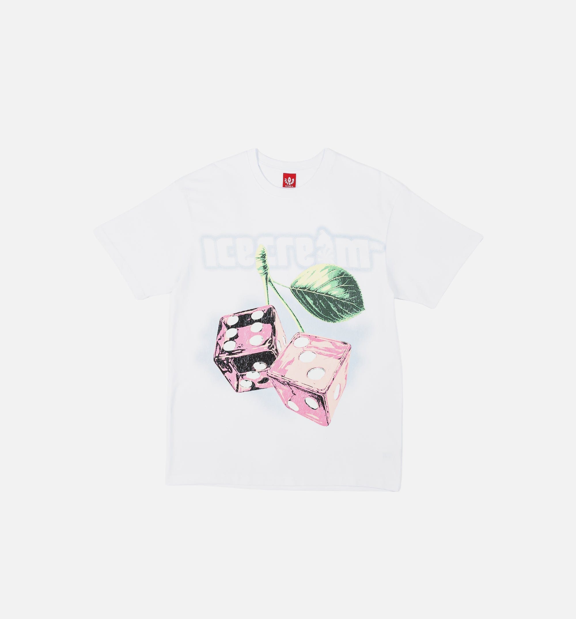 ICE CREAM Cherries Mens Short Sleeve Shirt - White