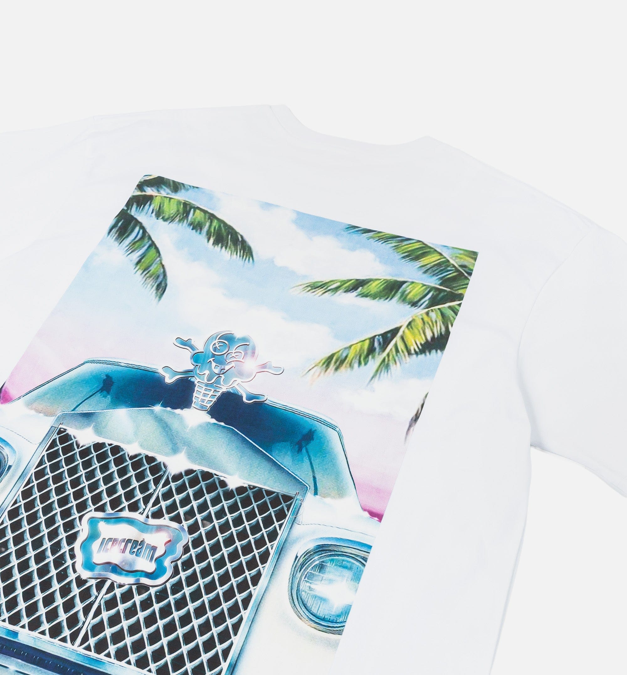 ICE CREAM Miami Mens Short Sleeve Shirt - White