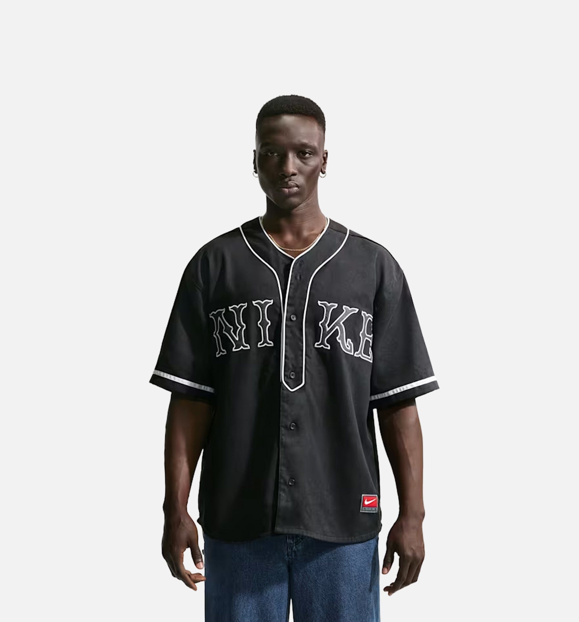 Nike Life Vintage Sport Mens Jersey - Black/White