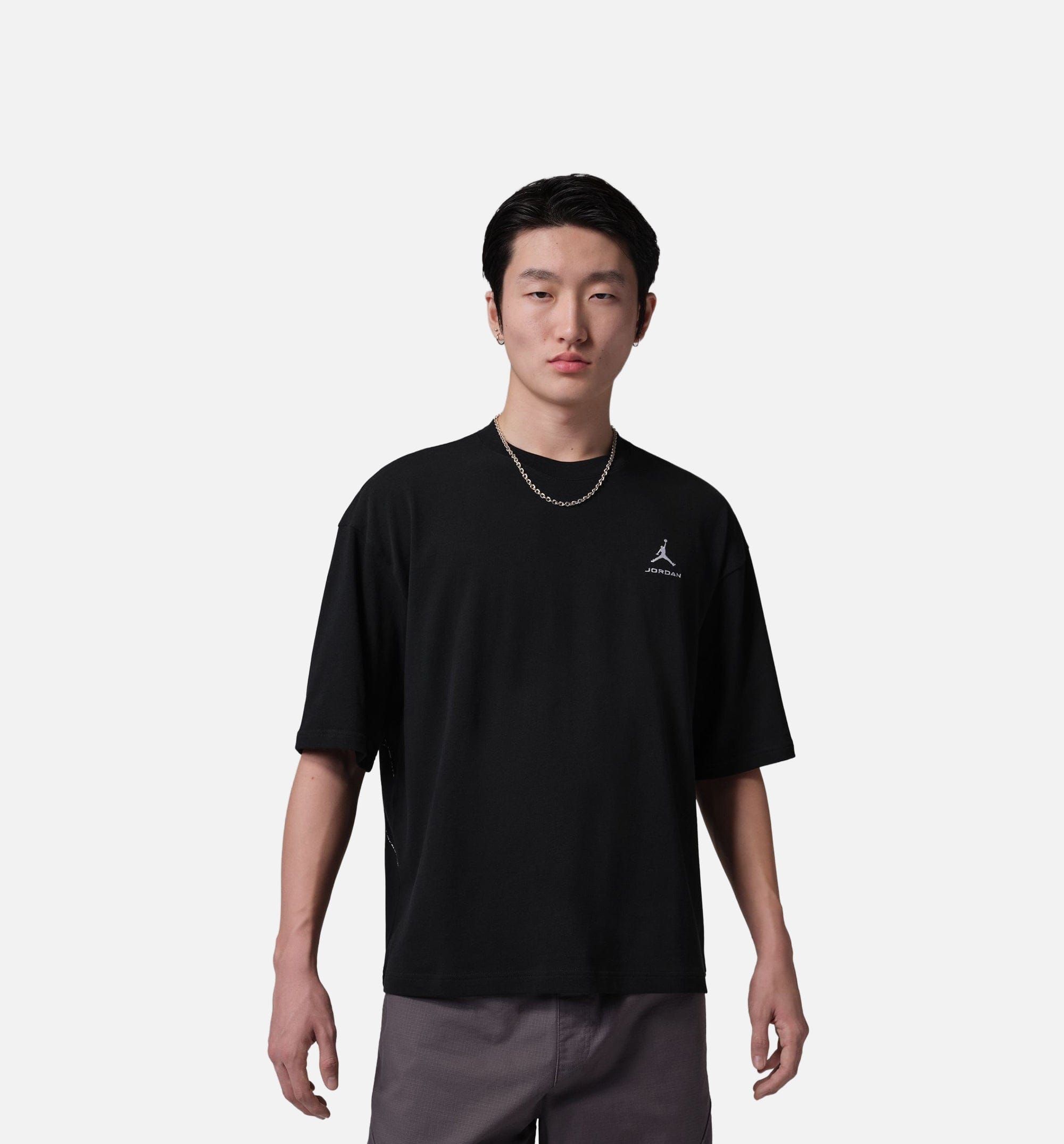 Air Jordan Oversized Mens Short Sleeve Shirt - Black/White/White