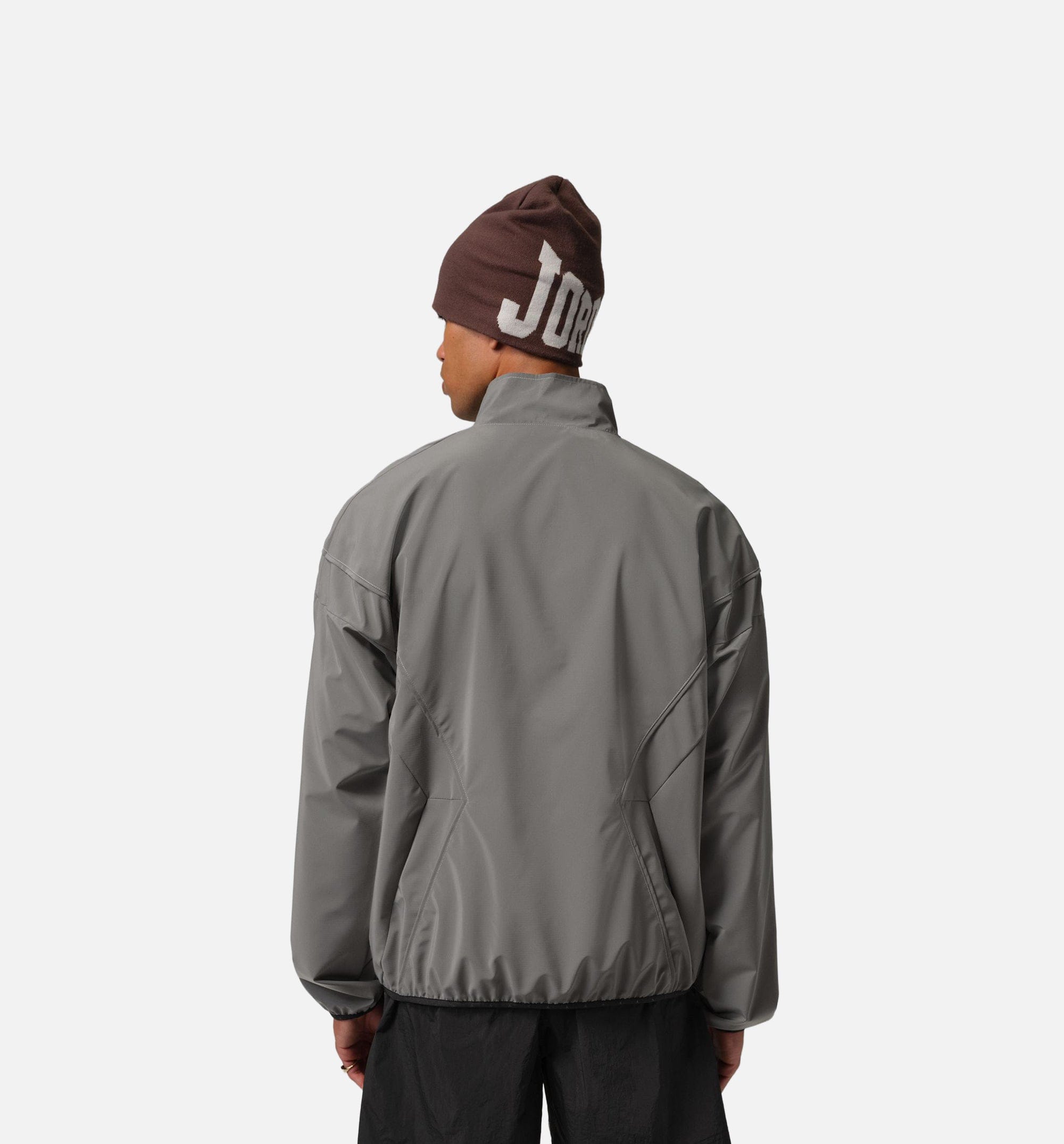 Air Jordan Brooklyn Hike Mike Reflective Draft Zip Up Mens Jacket - Silver