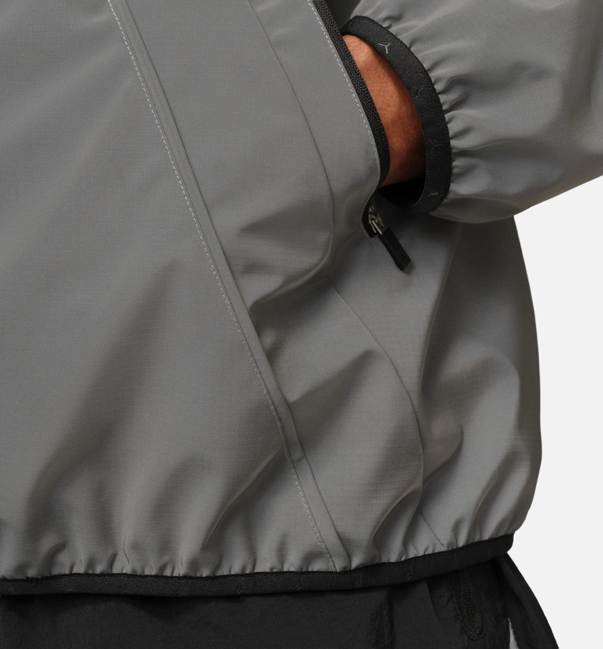 Air Jordan Brooklyn Hike Mike Reflective Draft Zip Up Mens Jacket - Silver