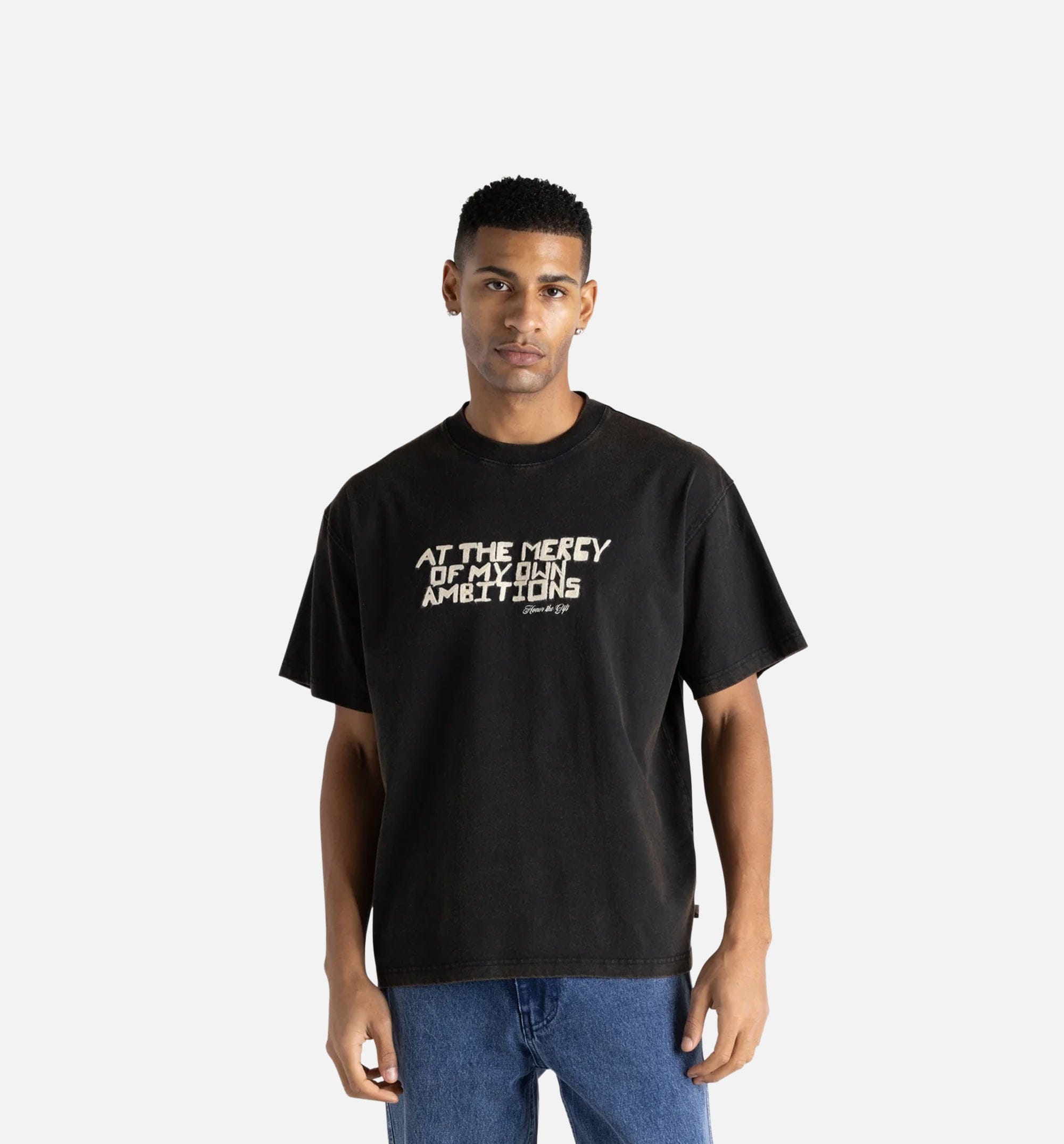 HONOR Ambitions Mens Short Sleeve Shirt - Black/White