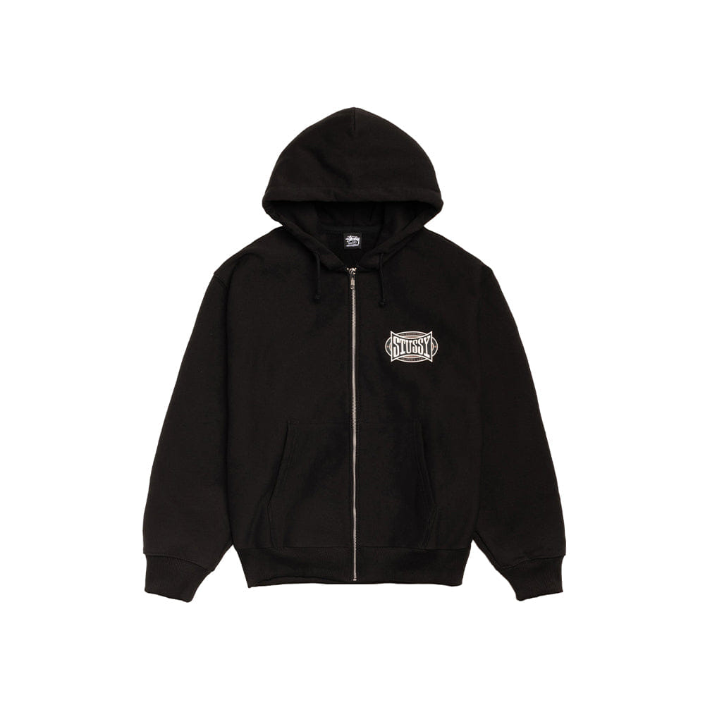 Stüssy Champion Oval Zip Hoodie - Black