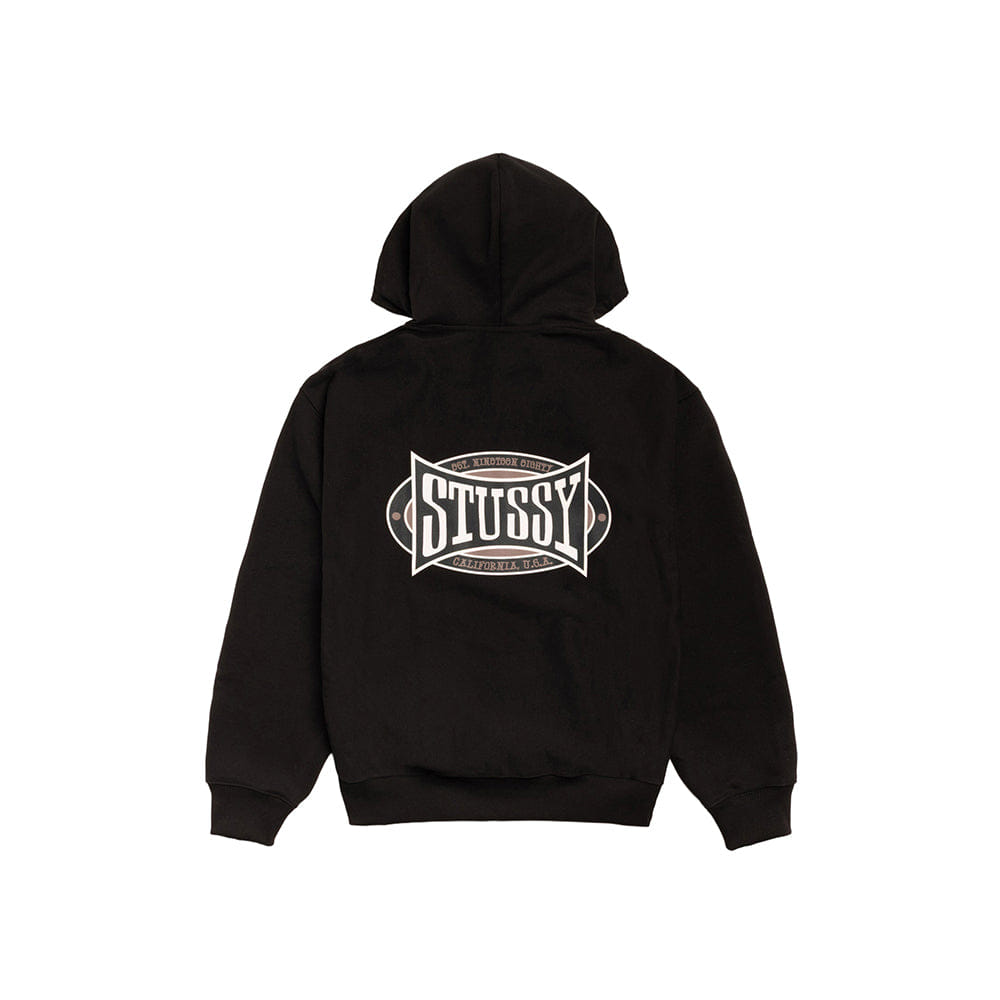 Stüssy Champion Oval Zip Hoodie - Black
