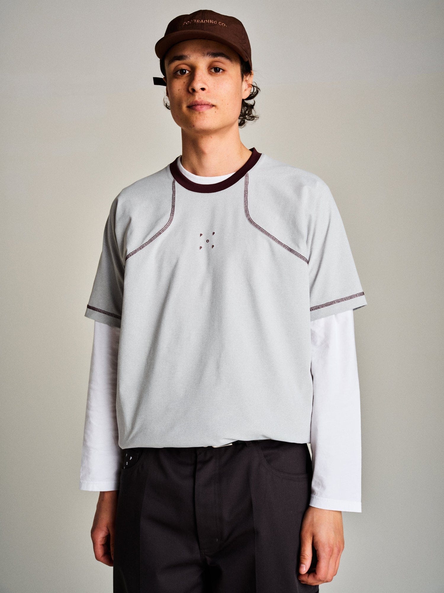 Pop Trading Company Pop Sports T-Shirt - Quarry/Fudge