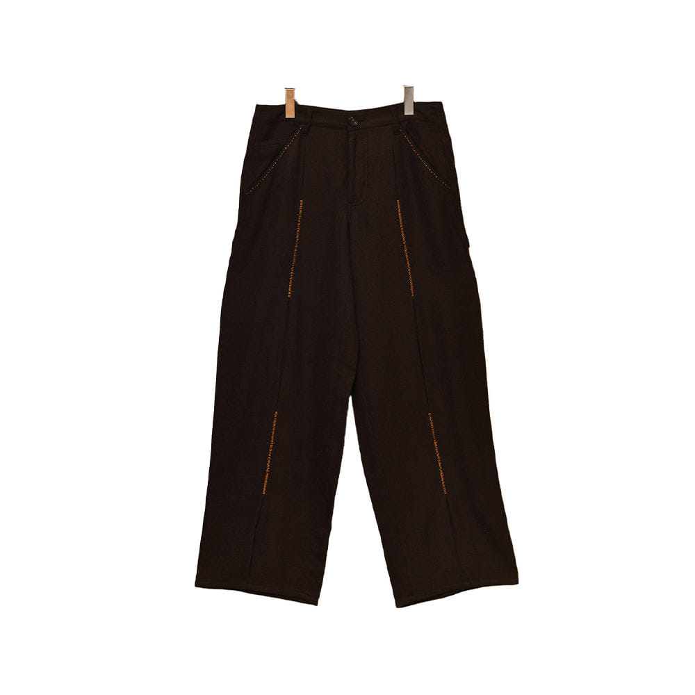 Kartik Research Shaanti Trouser - Chocolate/Saffron