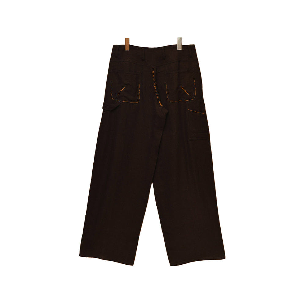 Kartik Research Shaanti Trouser - Chocolate/Saffron