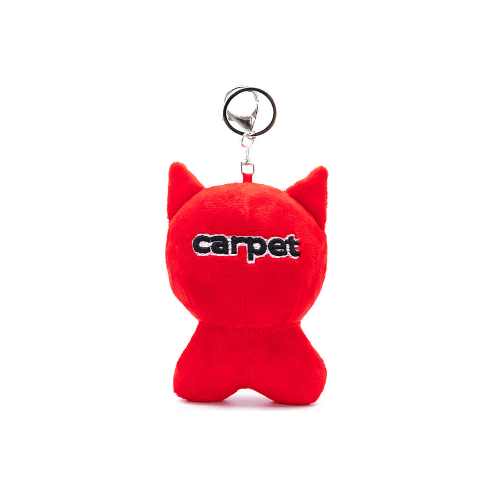 Carpet Company Cat Plush Keychain - Red