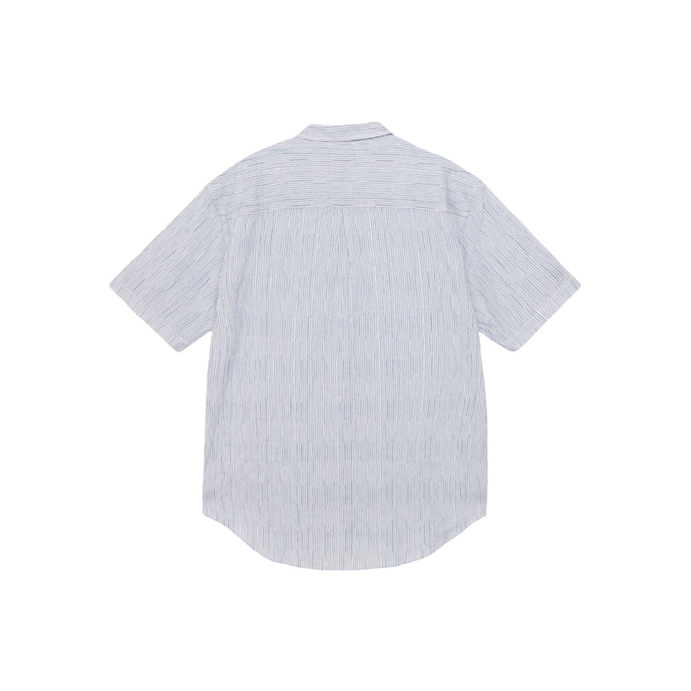 Stüssy Wavy Striped Short Sleeve Shirt - Blue
