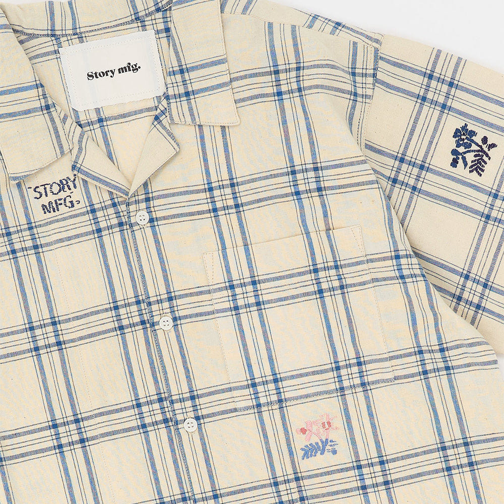 STORY mfg. Greetings Shirt SS - French Gingham Interrupted