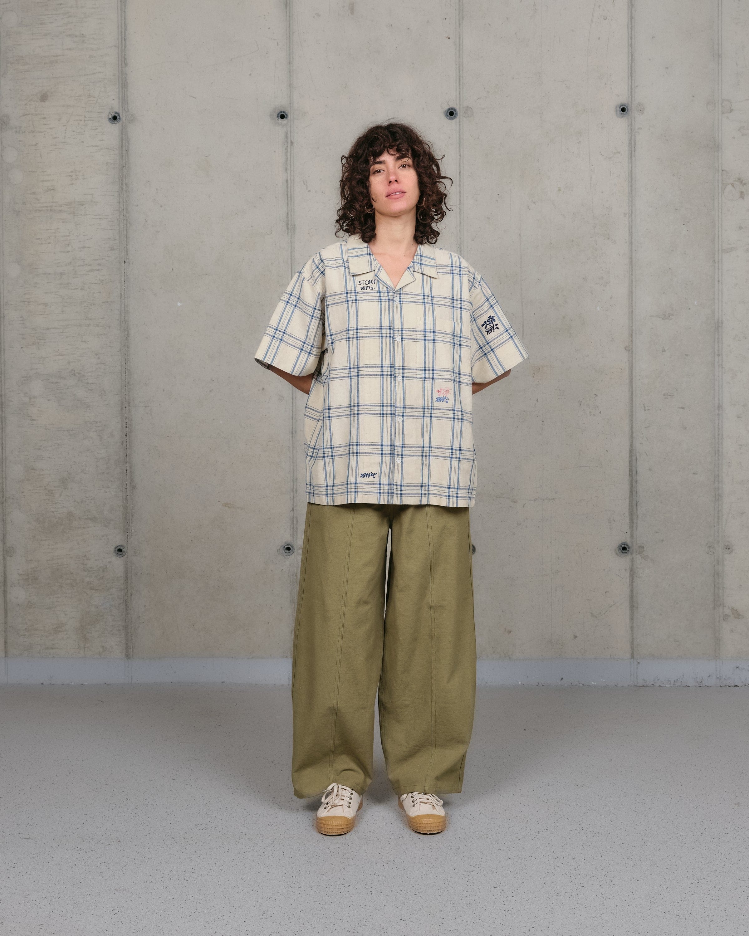 STORY mfg. Greetings Shirt SS - French Gingham Interrupted