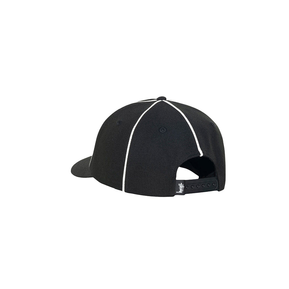Stüssy Low Profile Contrast Piping Snapback - Black