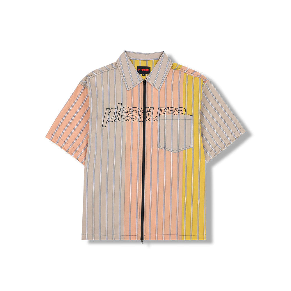 Pleasures Garner Zip Shirt - Peach