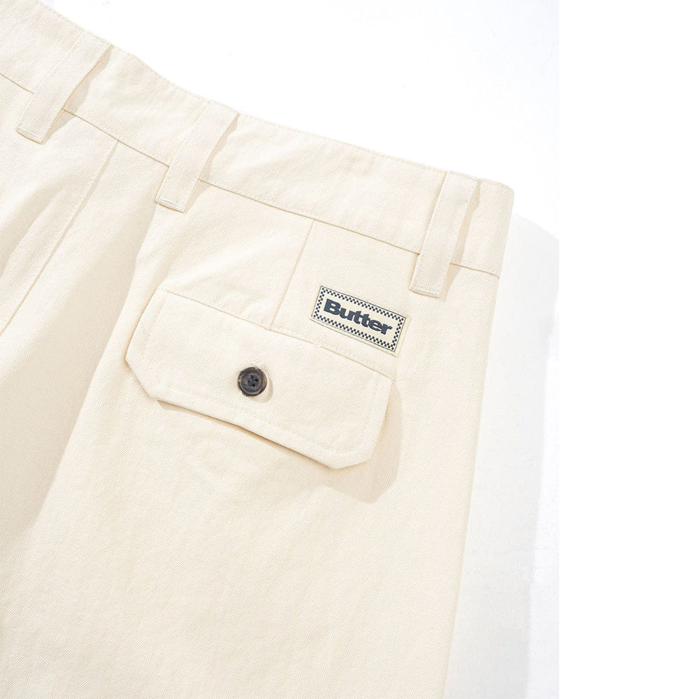 Butter Goods Pleated Trousers - Bone