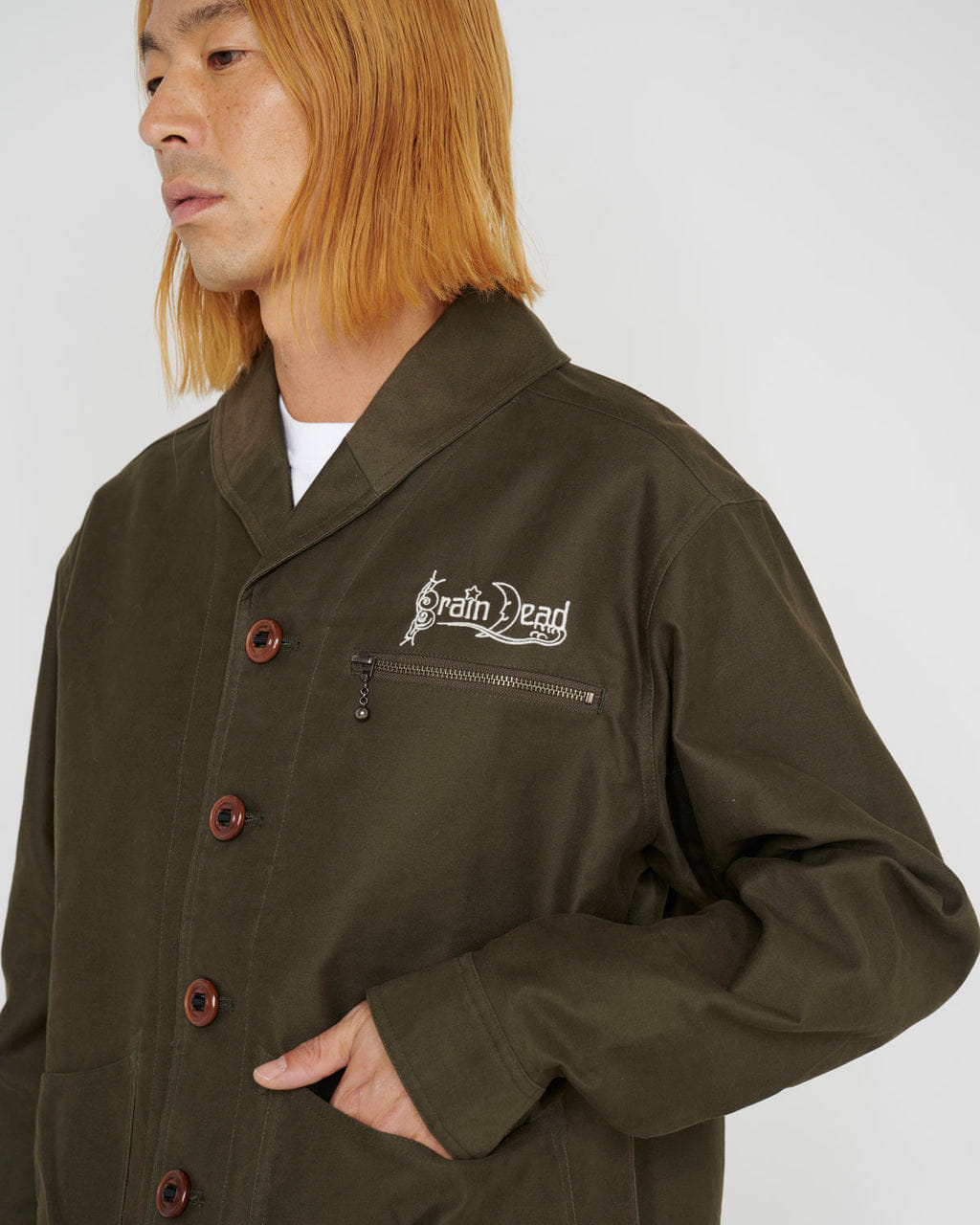 Brain Dead Shawl Collar Work Jacket - Mallard