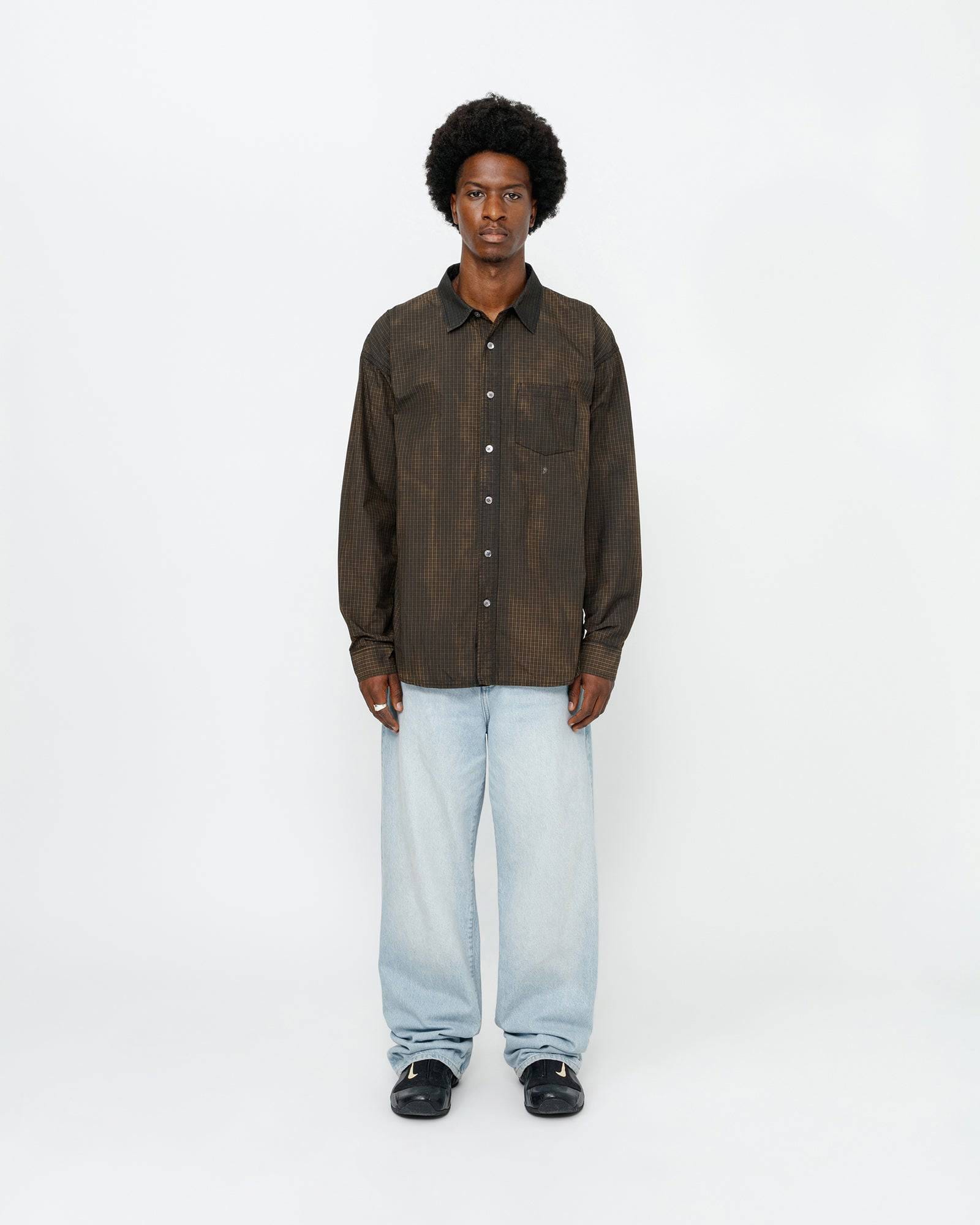 Stüssy Classic LS Shirt Sprayed - Tan