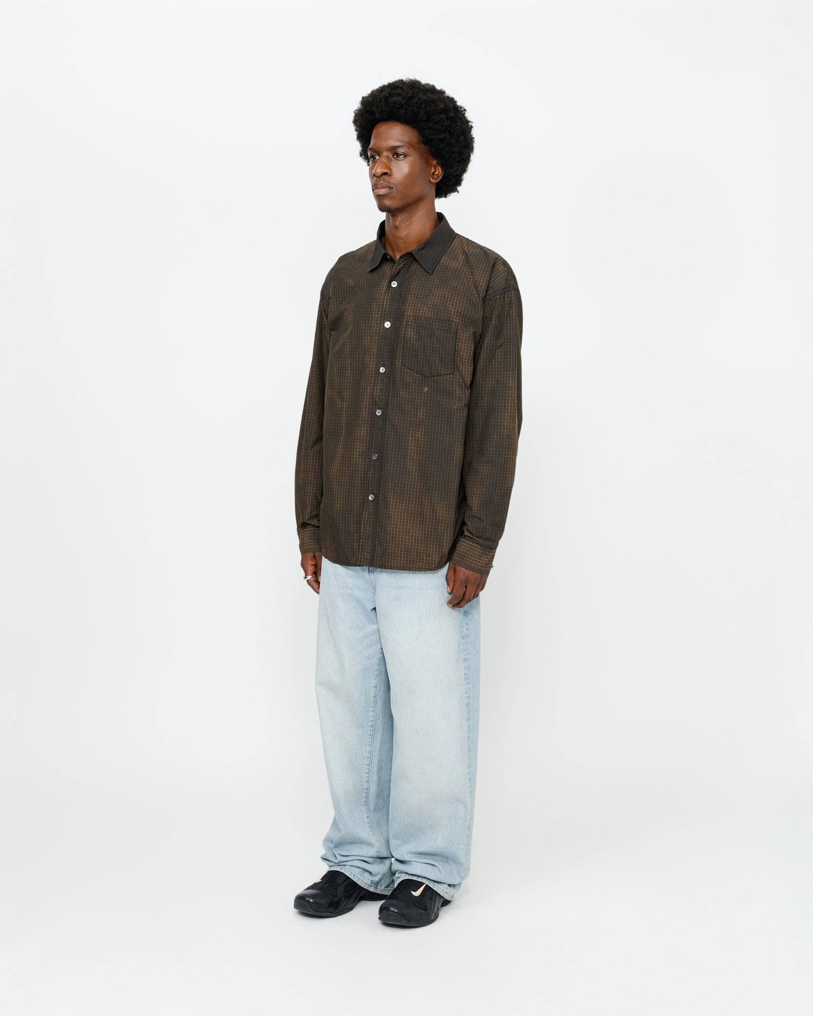 Stüssy Classic LS Shirt Sprayed - Tan
