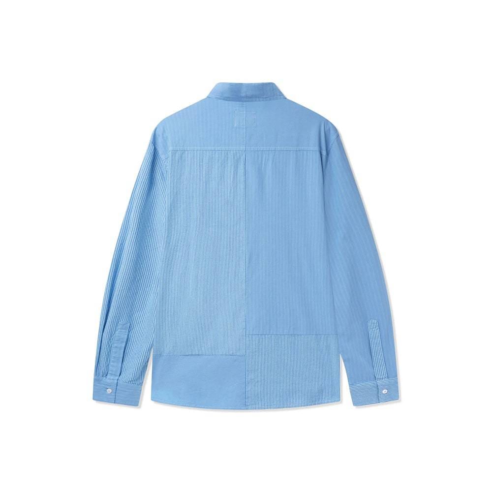 Butter Goods Patchwork Plaid L/S Shirt - Overdye Blue