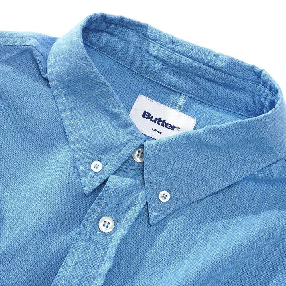 Butter Goods Patchwork Plaid L/S Shirt - Overdye Blue
