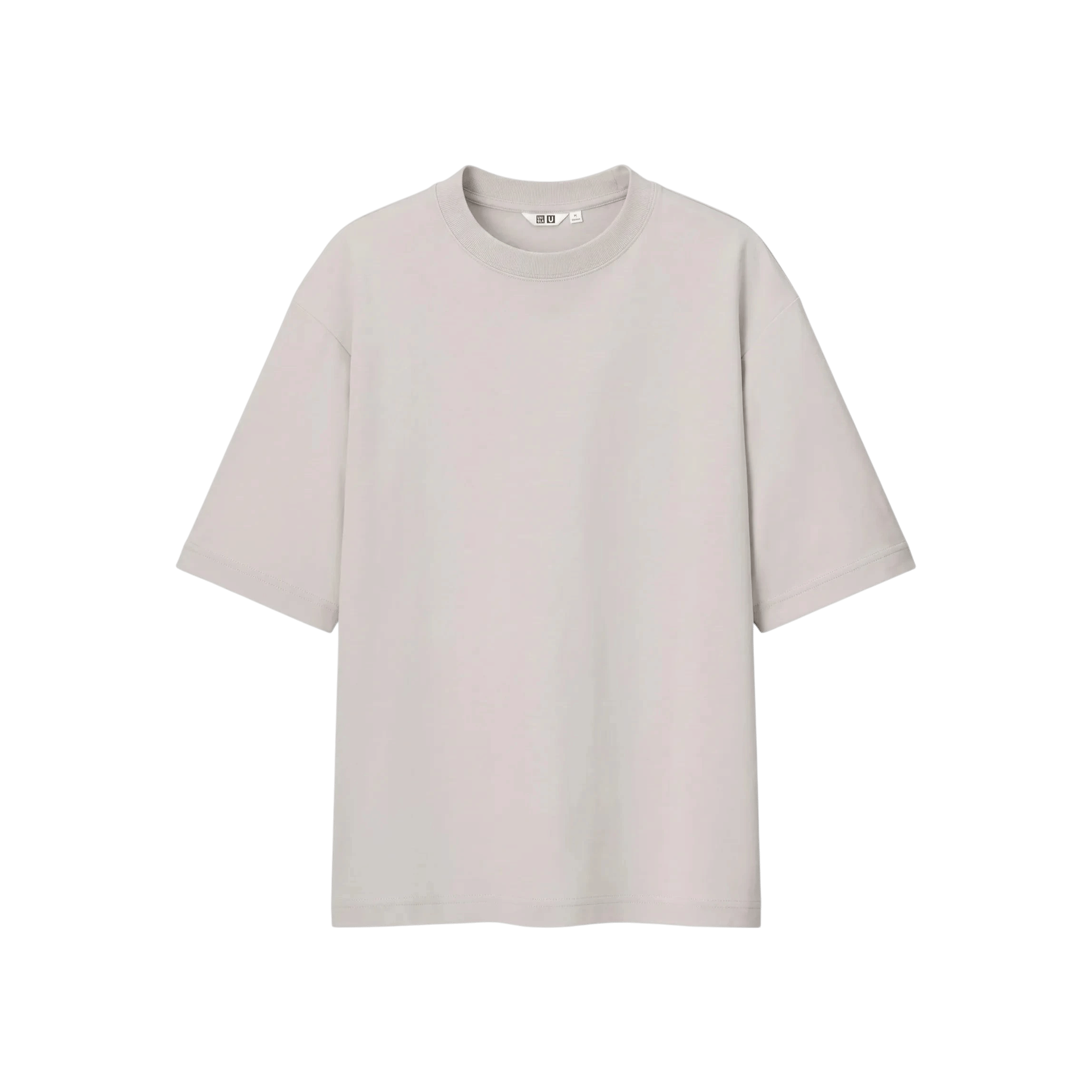 UNIQLO AIRism Cotton Oversized T-Shirt - Light Gray
